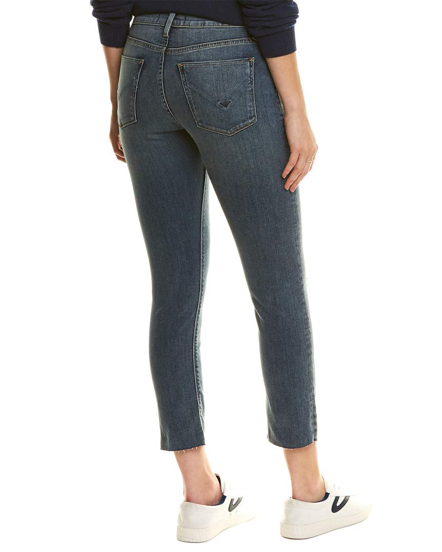 HUDSON Women's Nico Mid Rise Skinny Jeans with Raw Hem - Stretch Denim for Comfort & Style | Perfect for Casual Wear, Office & Night Out