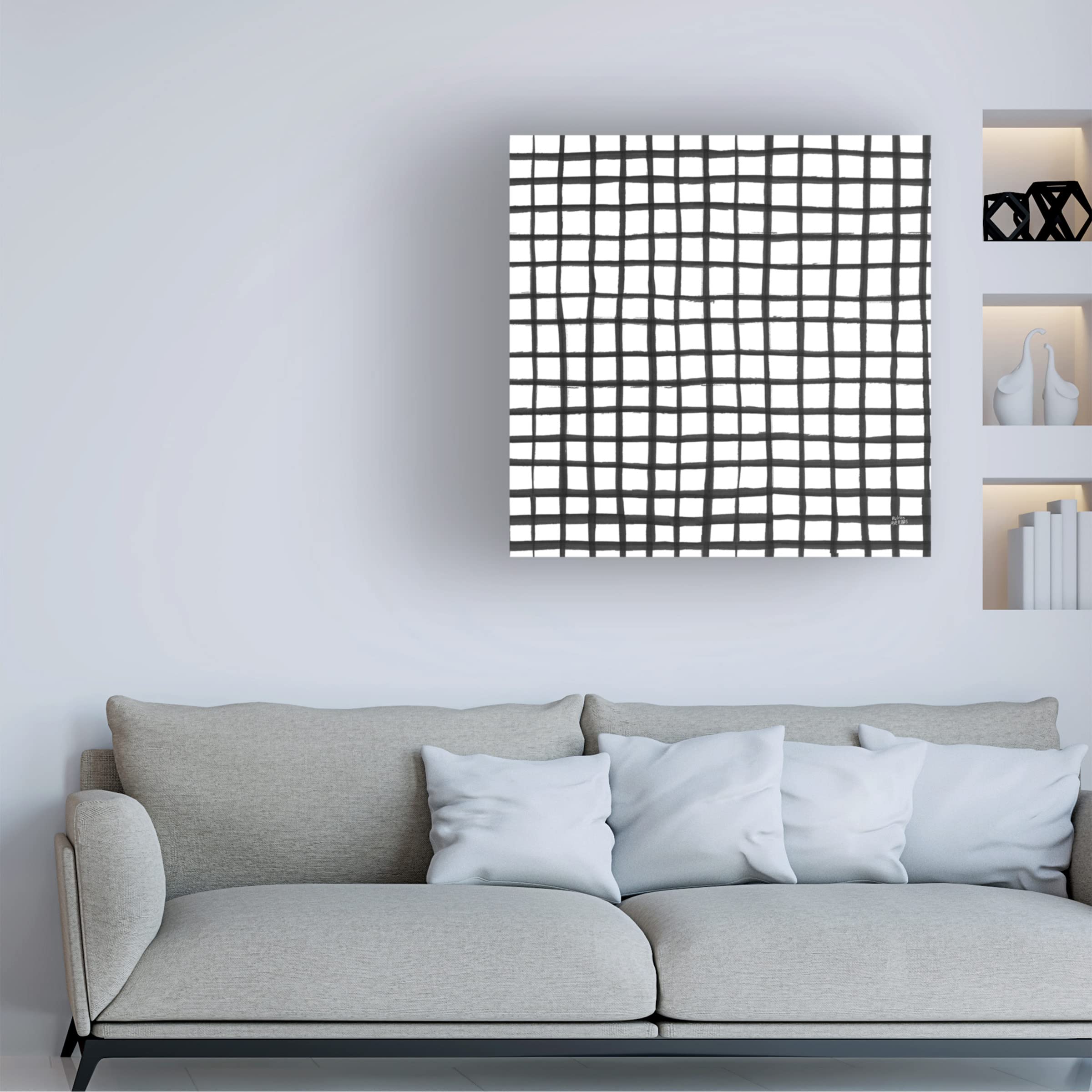 Trademark Fine Art 'Scandy Baby Pattern IA' Canvas Wall Art by Melissa Averinos - Modern Nursery Decor, Scandinavian Baby Room Design, Unique Gift for New Parents