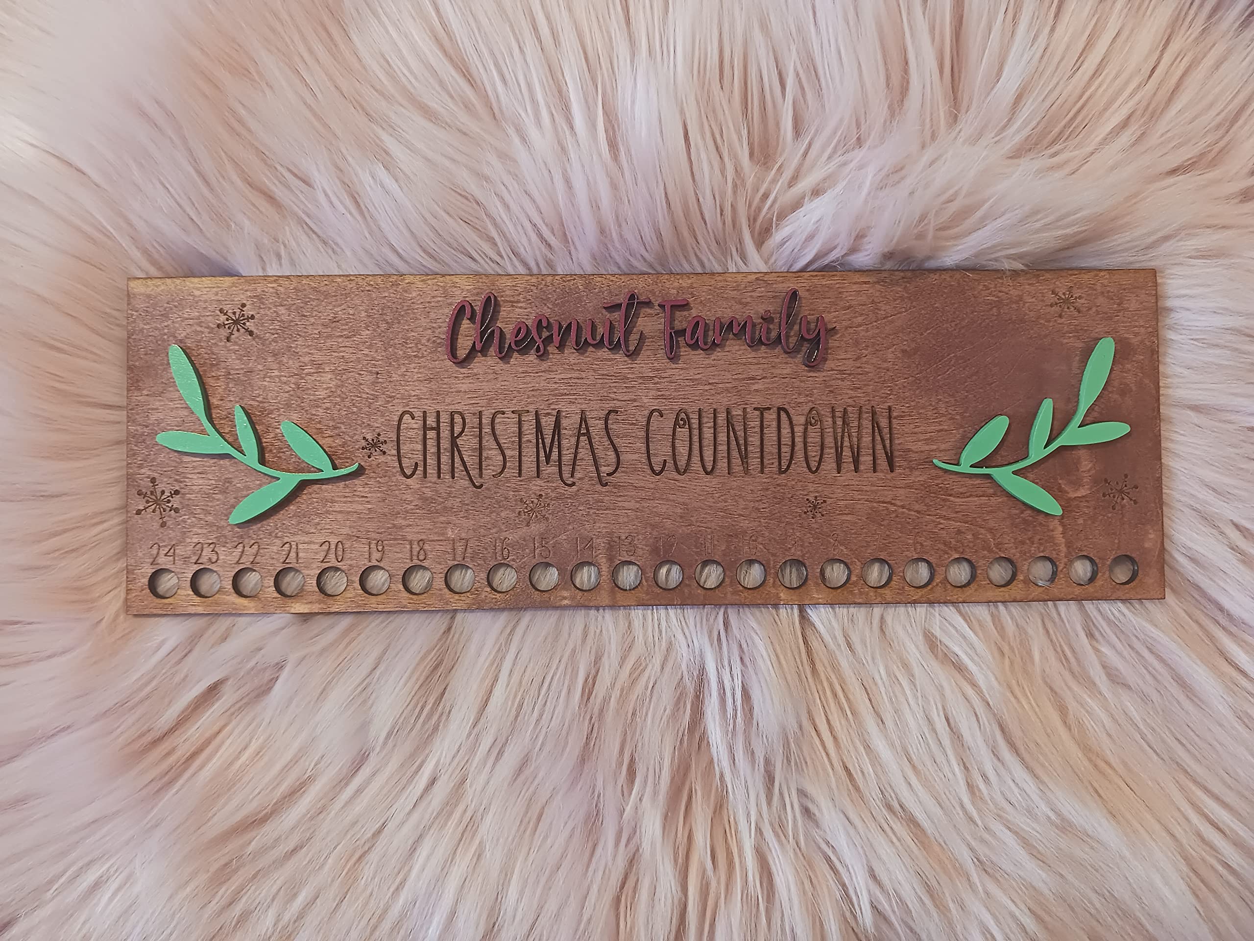Personalized Christmas Advent Calendar with 24 Days Countdown - Fun Candy Cane Themed Holiday Countdown Calendar for Kids | Perfect for Family Christmas Traditions & Gift Exchanges