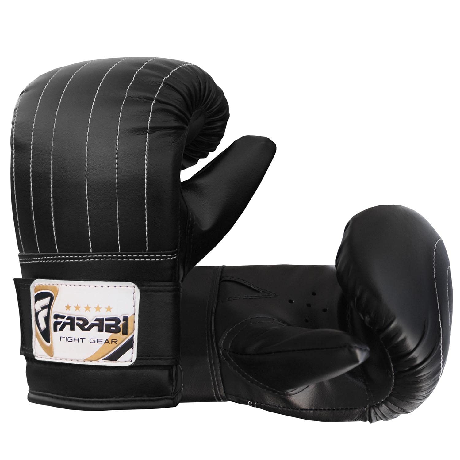 Farabi Sports Boxing Gloves - MMA Muay Thai Kickboxing Training Mitts for Fitness & Gym Workouts - Premium Punching Bag Gloves (Black, Large) - Perfect for Sparring, Heavy Bag Training & Martial Arts Practice