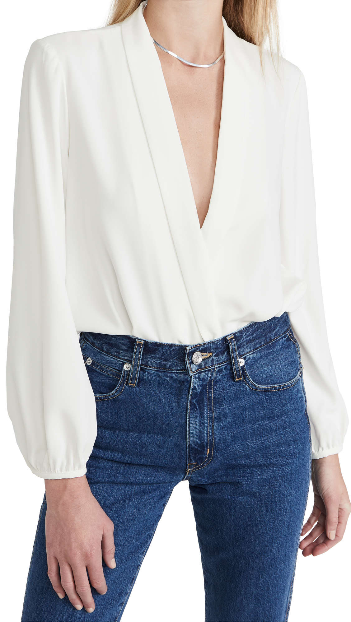 Amanda Uprichard Women's Long Sleeve Hera Bodysuit - Slim Fit Stretch Bodysuit for Women | Perfect for Layering, Night Out & Office Wear