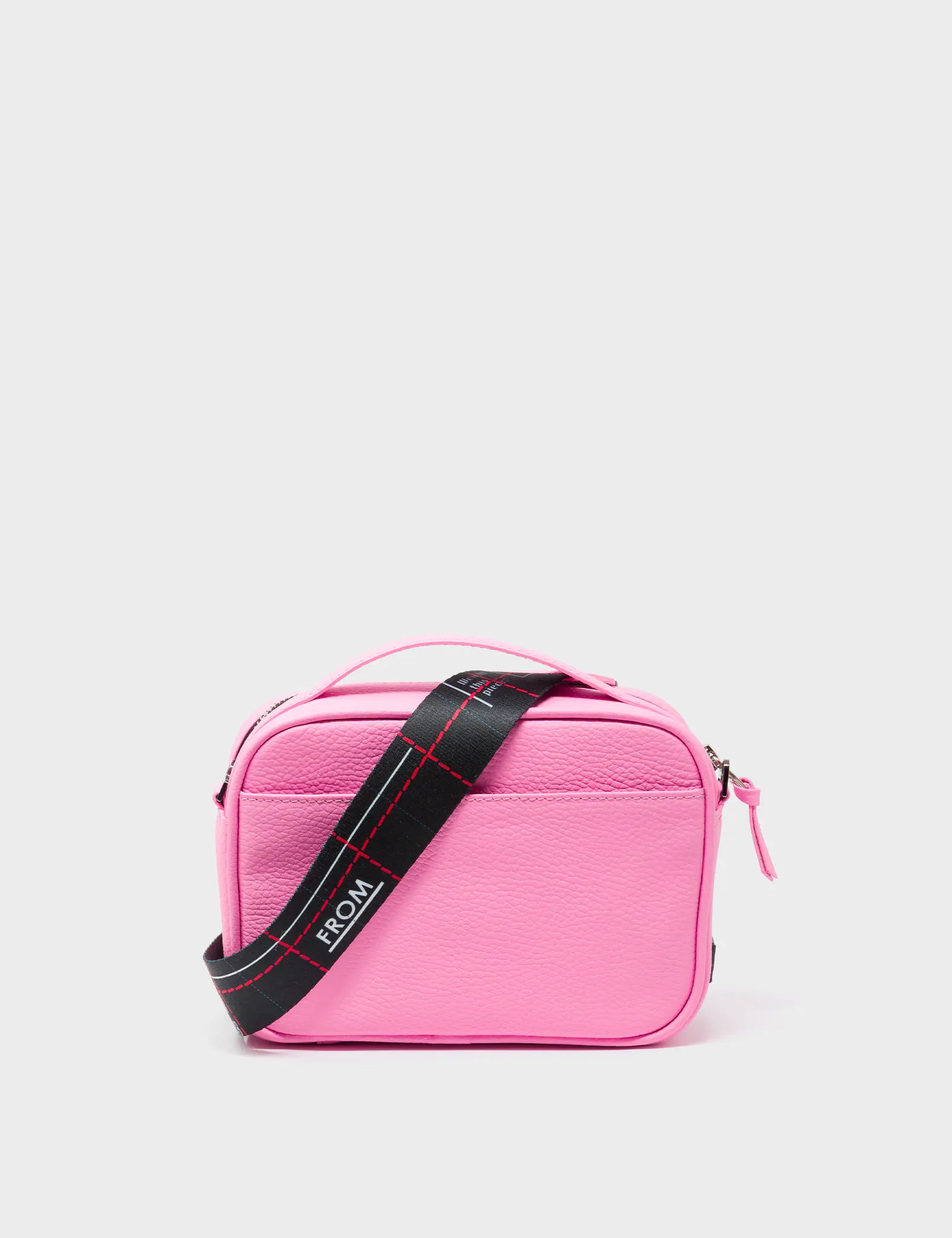 Verto Soft Neon Pink Leather Crossbody Bag with Winged Tiger Embroidery - Stylish Women's Handbag for Casual Outings, Parties & Travel Accessories