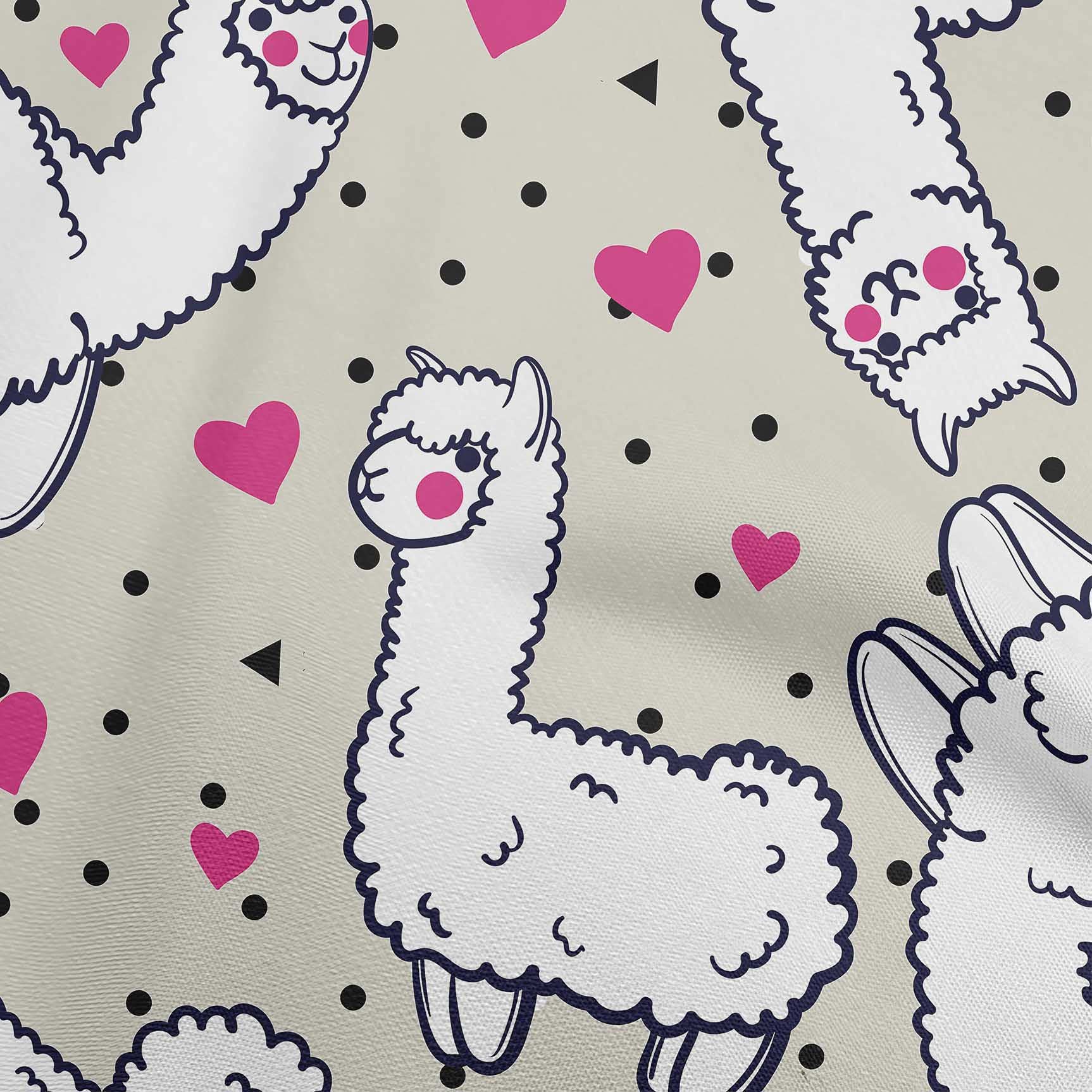 oneOone Velvet Beige Fabric for Sheep Nursery Decor & Craft Projects - 58 Inch Wide Printed Fabric by The Yard | Perfect for DIY Home Decor, Baby Room Design, and Sewing Projects