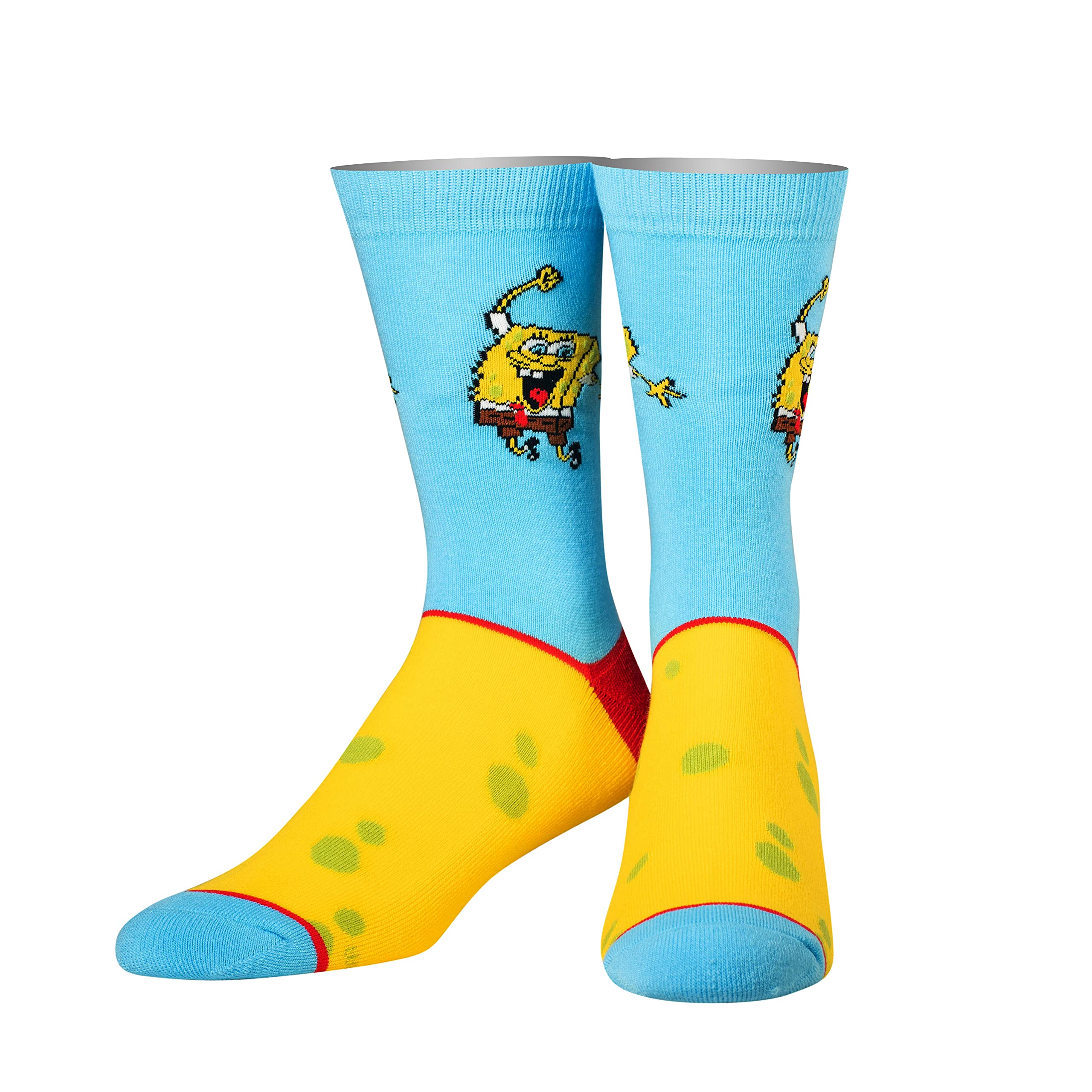 Cool SpongeBob Cartoon Socks - Funny Nickelodeon Crew Socks with Happy Pants Design | Perfect for Cosplay, Gifts & Everyday Wear