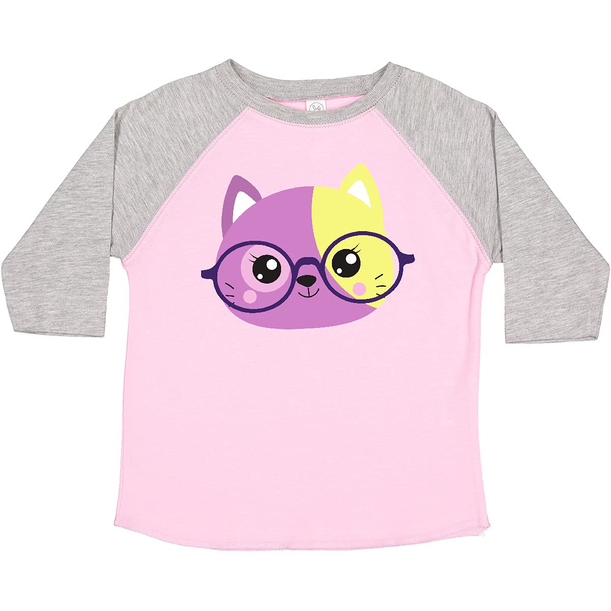 Inktastic Hipster Cat with Glasses - Cute Kitten Graphic Toddler T-Shirt for Boys & Girls - Perfect for Playdates, Daycare & Casual Outings