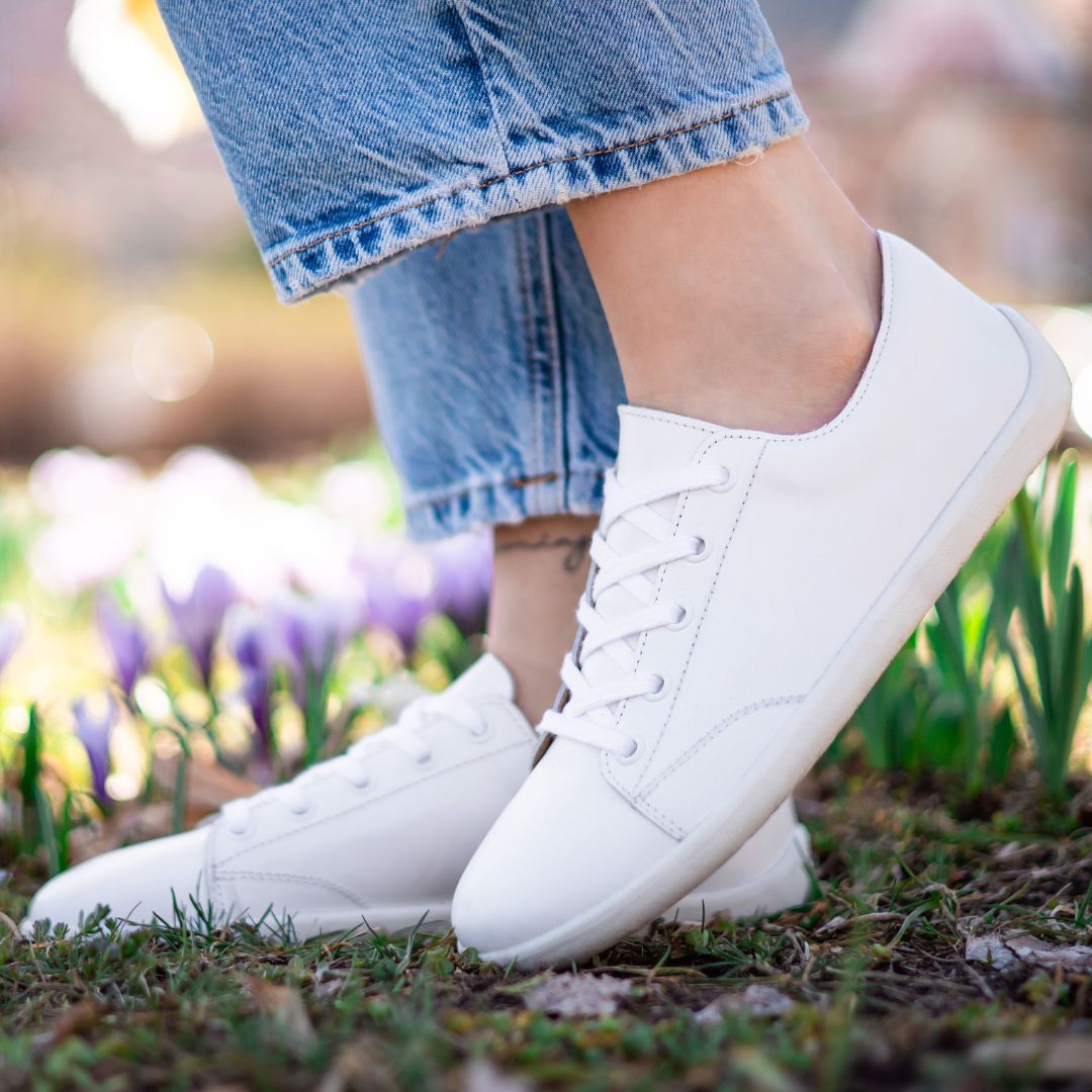 Barefoot Sneakers for Women & Men - Be Lenka Prime 2.0 Minimalist Shoes | Lightweight & Flexible White Running Shoes | Perfect for Gym, Yoga & Everyday Wear