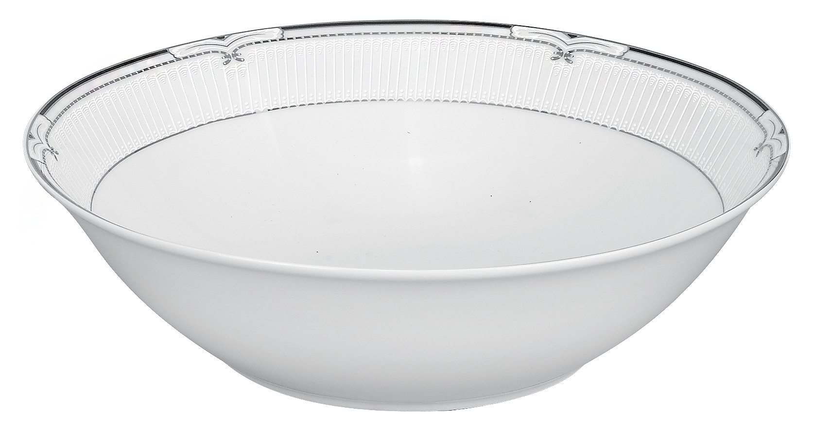 Lorren Home Trends 57-Piece Porcelain Dinnerware Set - Rio Collection, Service for 8 People, Elegant Dinner Plates, Bowls & Cups - Perfect for Family Dinners, Holiday Entertaining & Restaurant Use