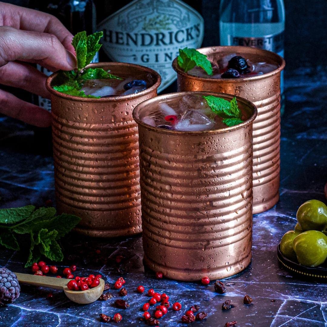 68oz Pure Copper Handmade Hammered Pitcher with Lid & 12oz Cups - Promote Hydration, Reduce Sugar Intake & Boost Health Benefits - Perfect Bedside Carafe for Water, Juice & Wellness Drinks