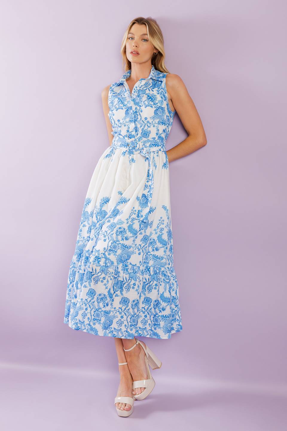 Palm Shores Woven Midi Dress - Flowy Summer Beach Dress for Women, Boho Chic Style, Perfect for Vacations, Parties & Casual Outings