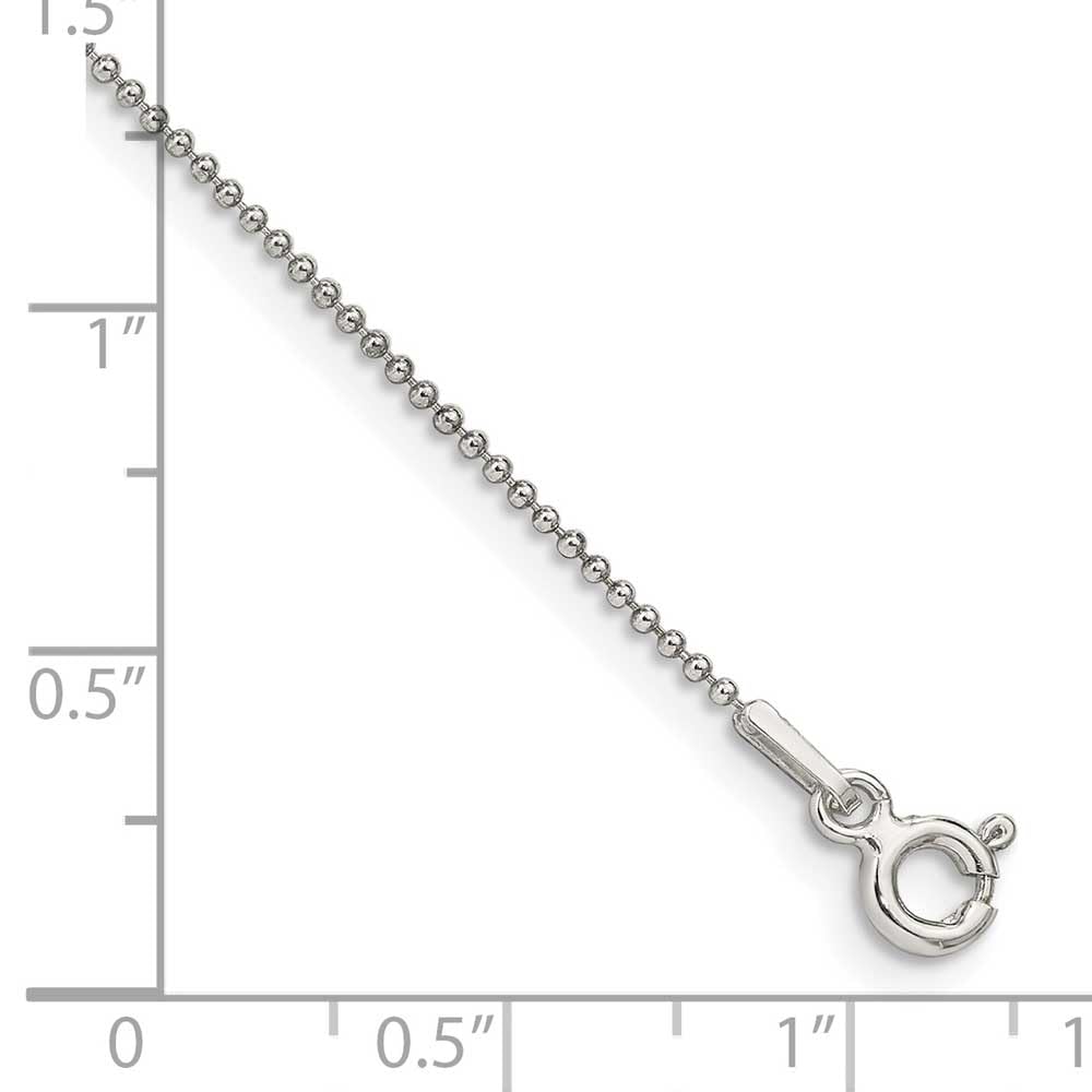 1mm Sterling Silver Beaded Chain Anklet - Dainty & Elegant Jewelry for Women | Perfect for Everyday Wear, Beach Outfits & Special Occasions