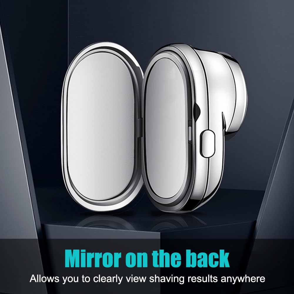 Mini Electric Shaver with Digital Display - Rechargeable Travel Razor for Men, Home & Office Use