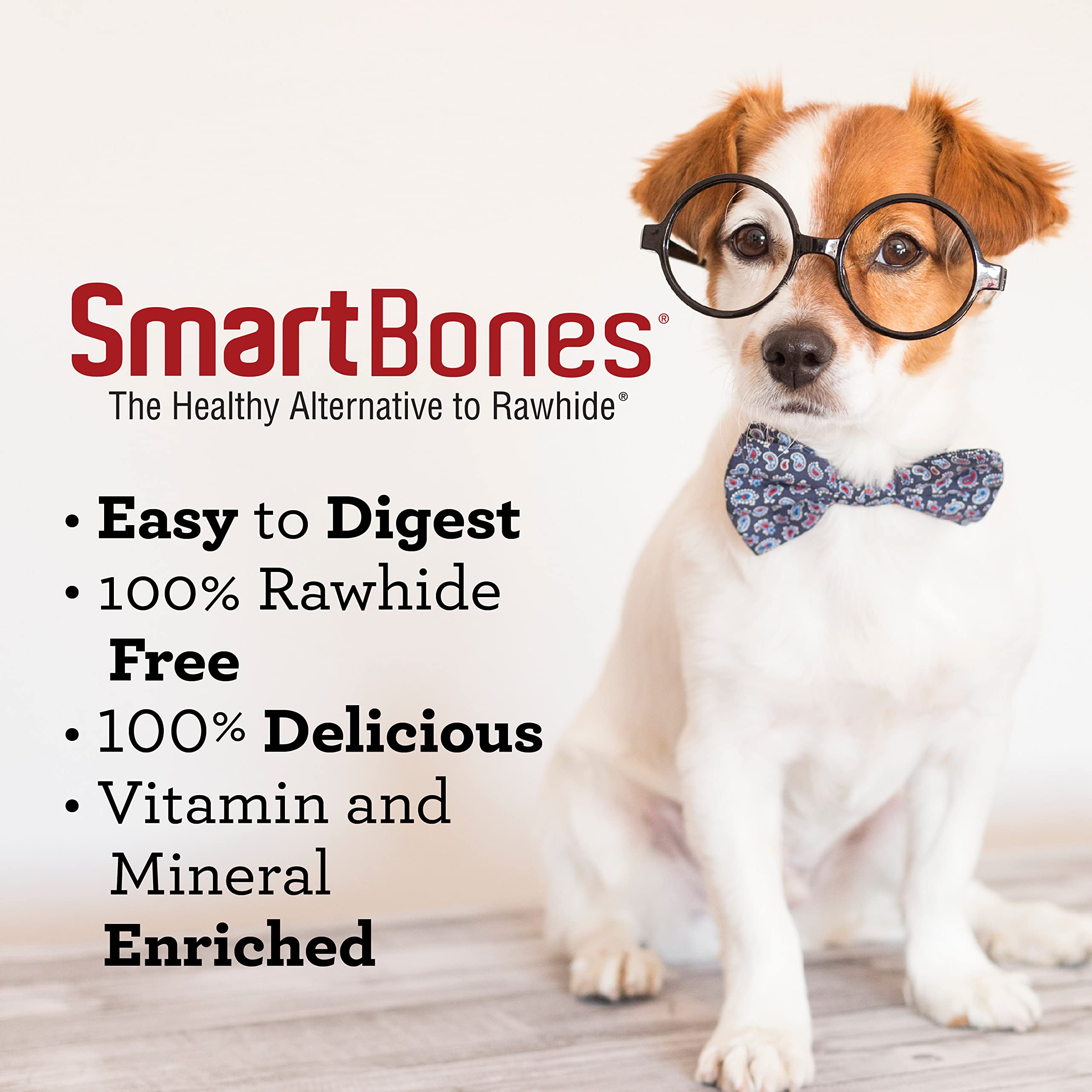 SmartBones Holiday Canes Dog Treats - 6 Count, Real Chicken Flavor, Rawhide-Free Dental Chews for Small & Medium Dogs - Perfect for Christmas Stocking Stuffers & Holiday Gifting