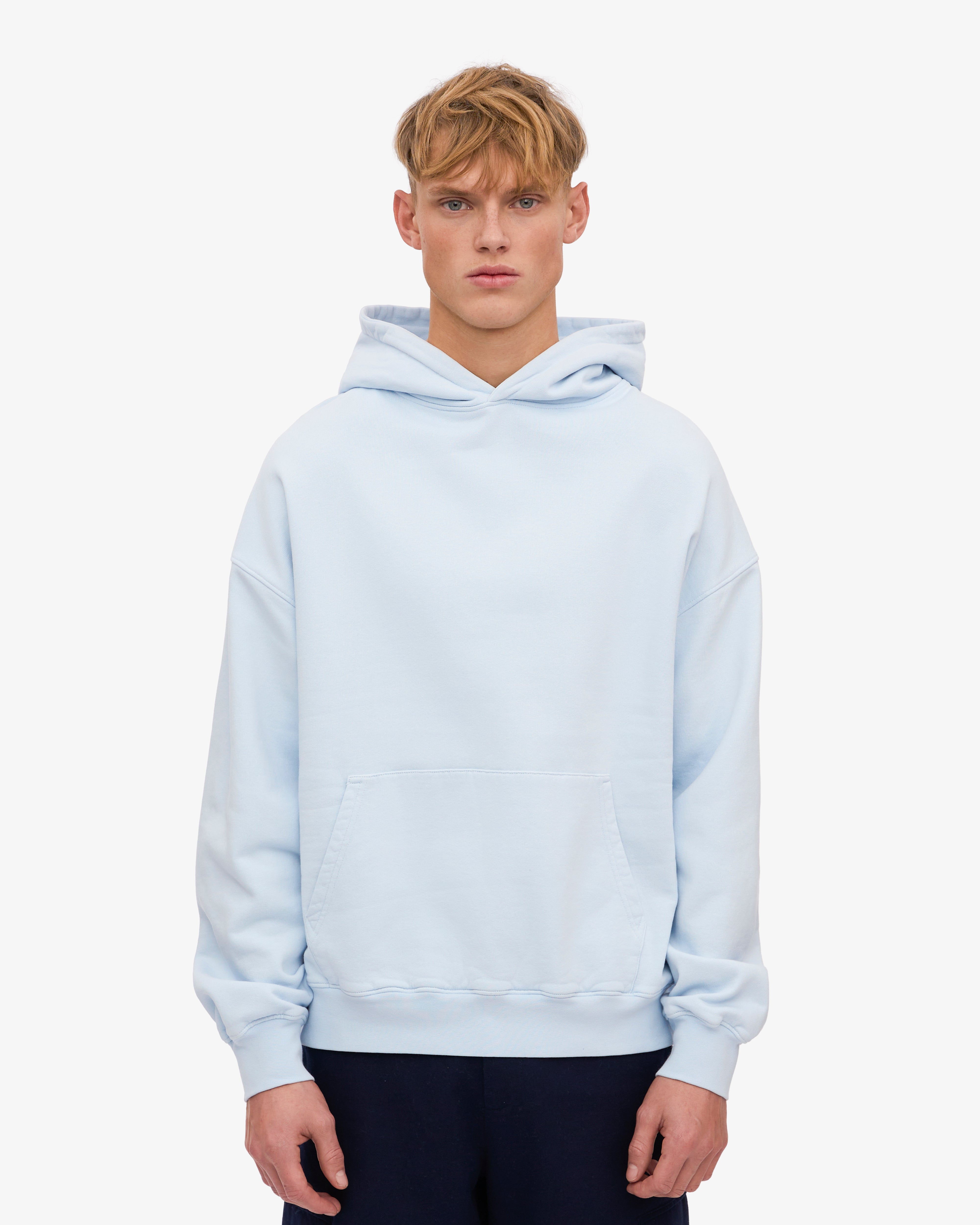 Organic Oversized Hoodie - Polar Blue | Cozy Unisex Sweatshirt for Casual Wear & Loungewear | Perfect for Fall & Winter Outfits