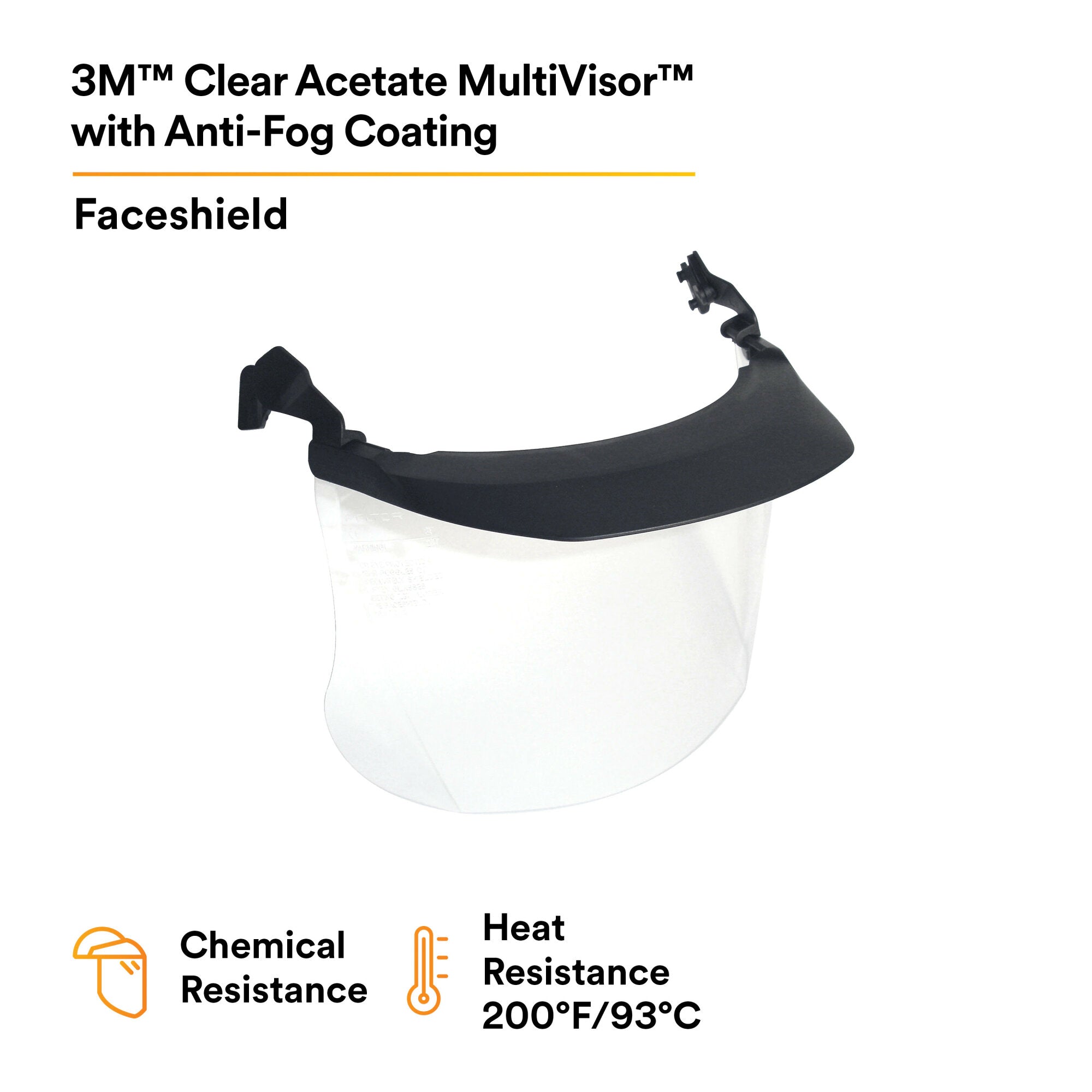 3M Clear Acetate MultiVisor Faceshield System V4D - 10 Pack | Protective Face Shield for Safety, Healthcare & Industrial Use | Comfortable & Durable for Long Wear