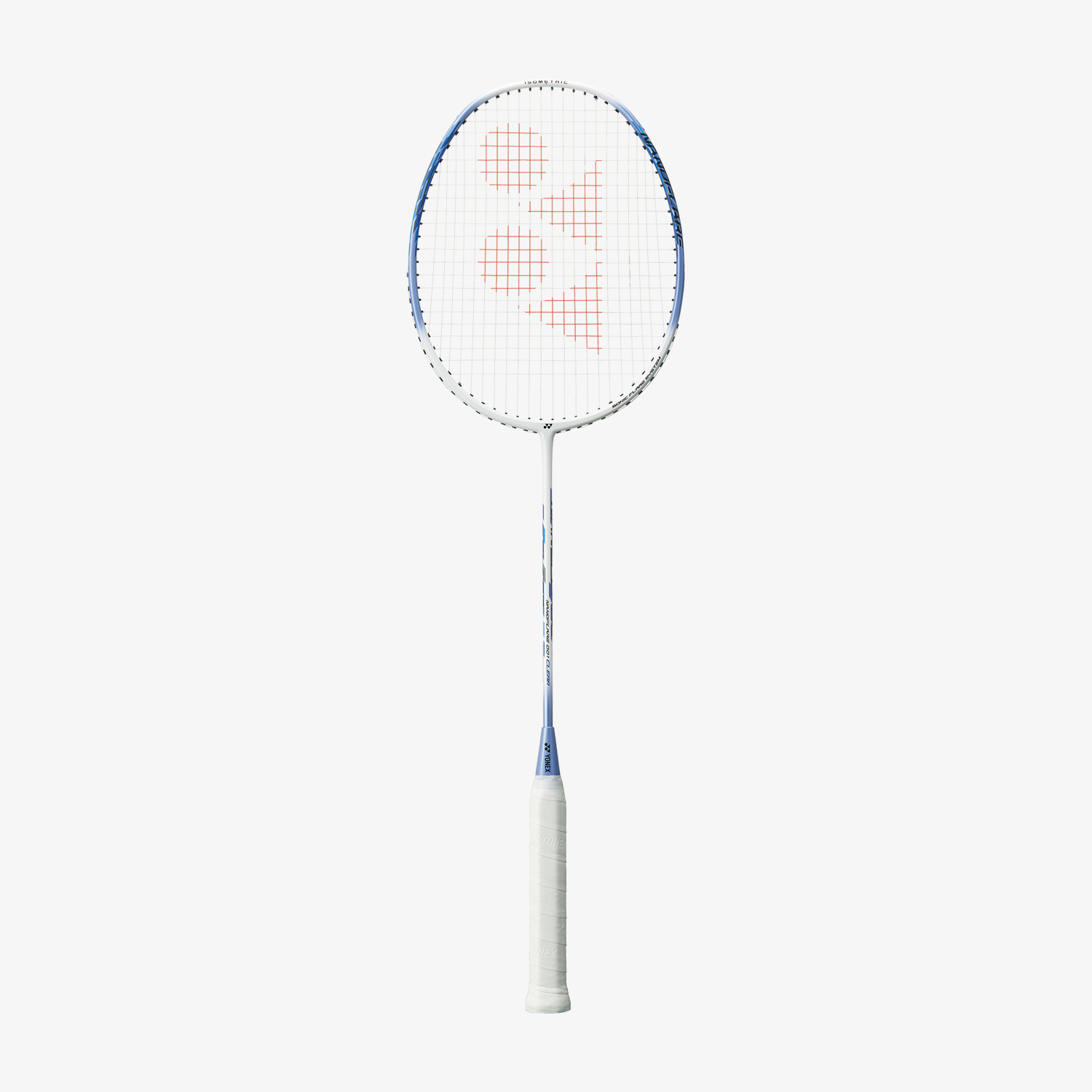 Yonex Nanoflare 001 Badminton Racket - Pre-Strung with Clear White/Sax Design | Perfect for Professional Players & Tournament Play