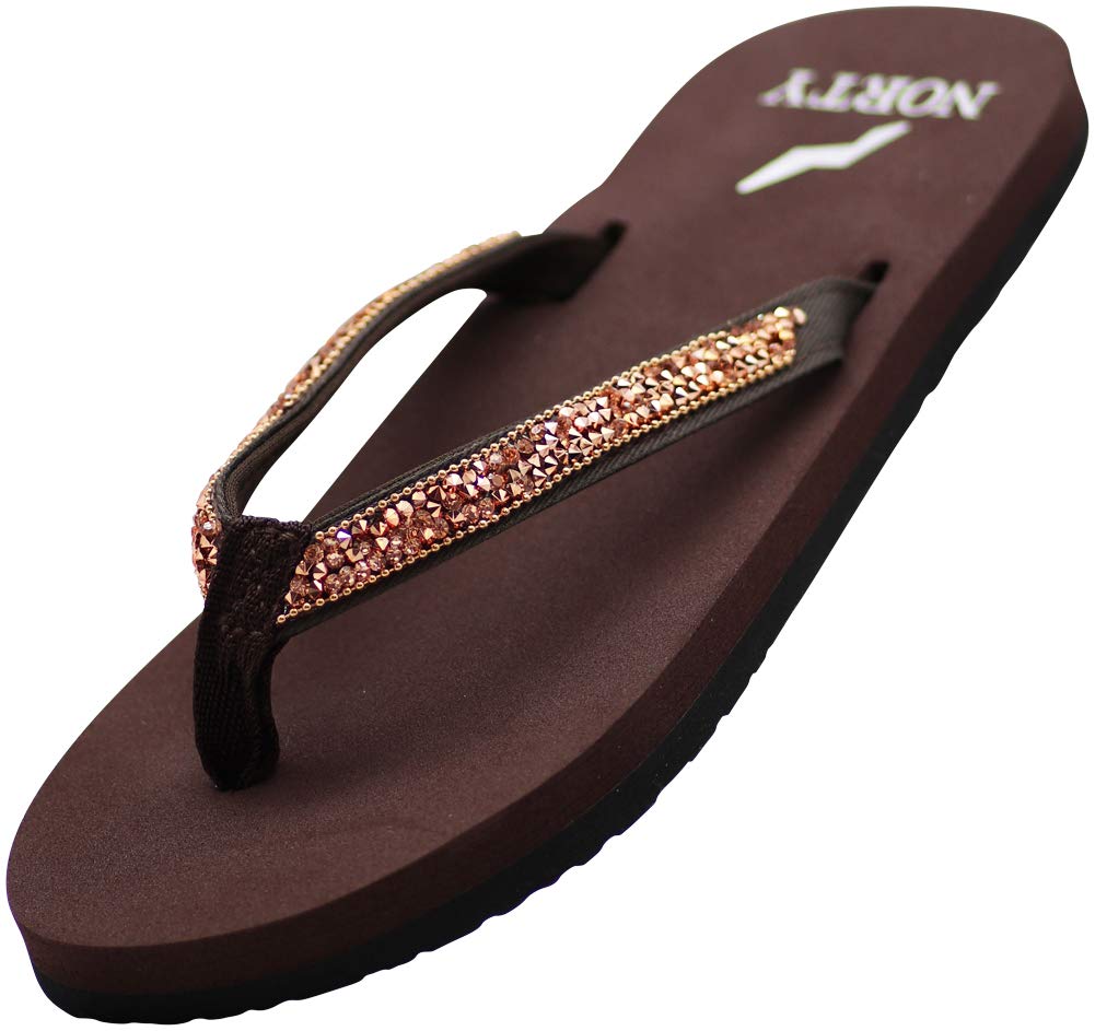 NORTY Women's Casual Flip Flop Thong Sandals - Comfortable Beach & Pool Slides for Summer, Outdoor, Vacation, and Everyday Wear