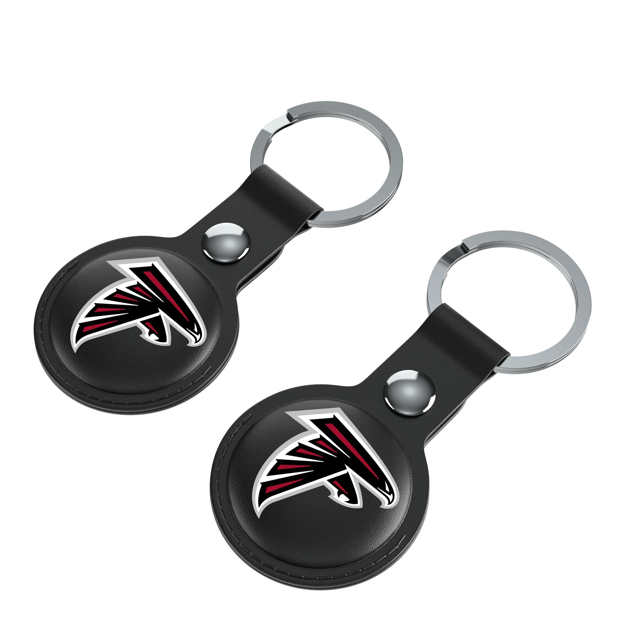 Atlanta Falcons Logo Black AirTag Holder 2 Pack - Secure & Stylish NFC Tracker Case for Keys, Wallets & Bags - Perfect for Falcons Fans & NFL Enthusiasts