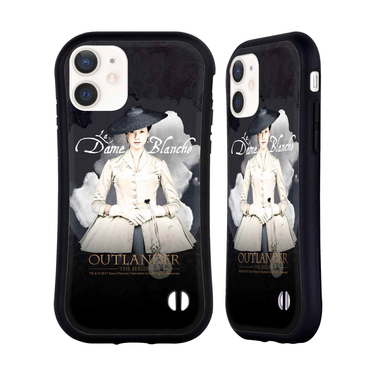 Officially Licensed Outlander La Dame Blanche Portraits Hybrid Case for Apple iPhone 12 Mini - Durable Protective Cover with Unique Design | Perfect for Fans, Daily Use & Gift Giving