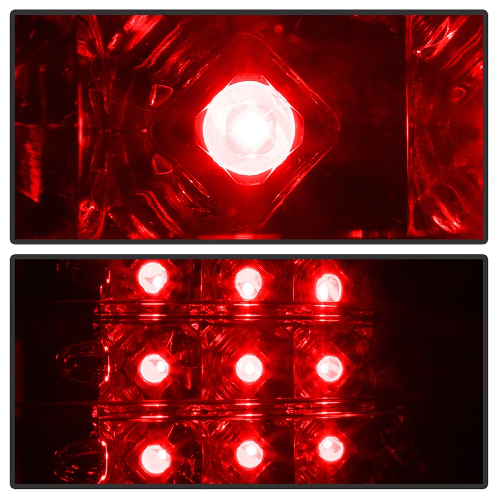 ACANII Black Housing LED Tail Lights Brake Lamps Pair Set for 2000-2006 BMW X5 E53 - Replacement Driver & Passenger Side - Enhance Style & Night Visibility for Safe Driving