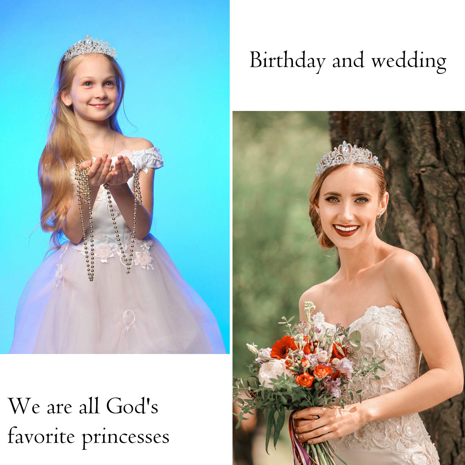 Birthday Girl Sash & Princess Tiara Set - Blue Crown for Girls Birthday Party, Happy Birthday Decorations, Birthday Girl Headband & Accessories - Perfect for Birthday Celebrations, Princess Themed Parties & Special Occasions