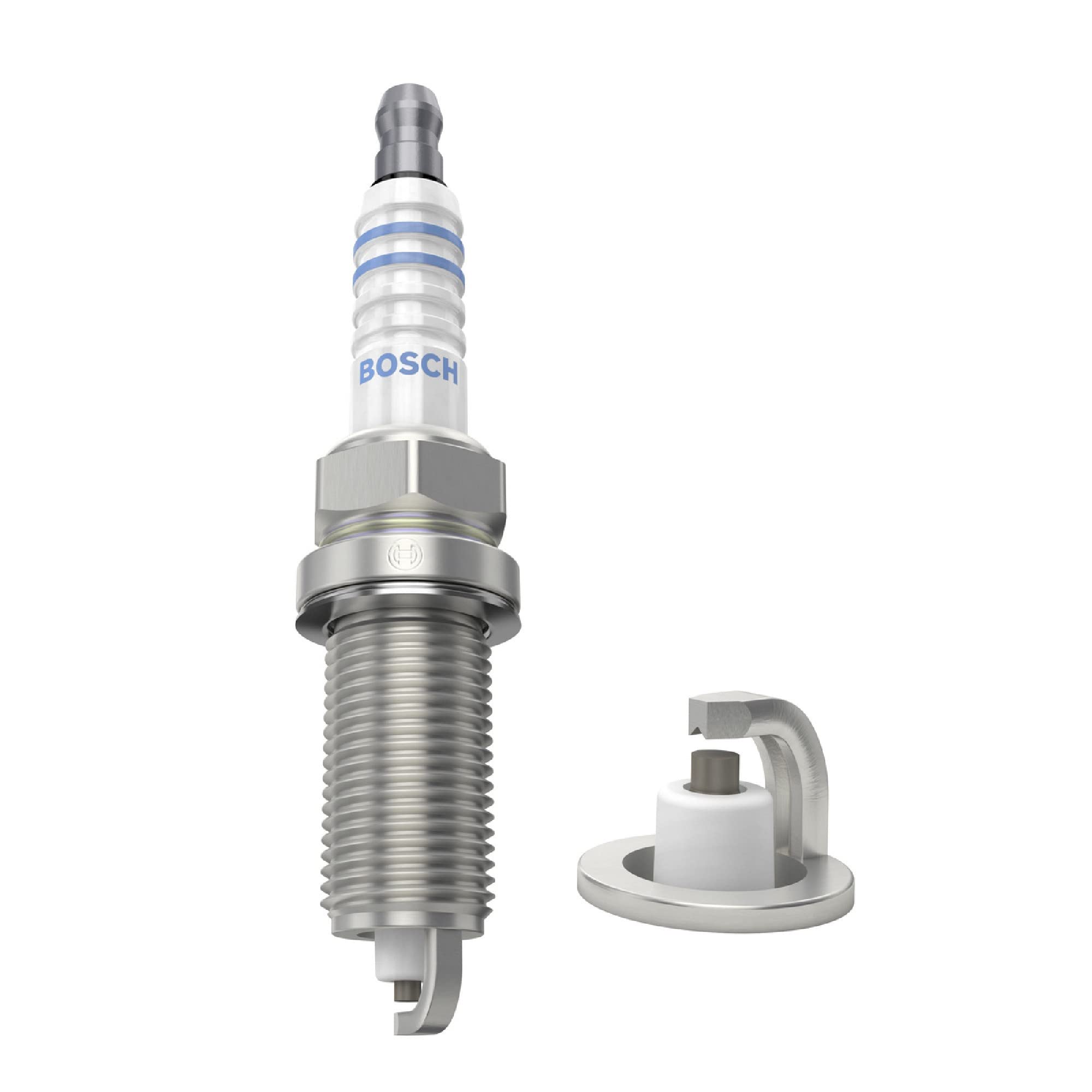 Bosch FR8SC (+42) Nickel Spark Plugs - Set of 4 for Cars, Trucks & SUVs - High Performance Ignition for Smooth Engine Start & Fuel Efficiency