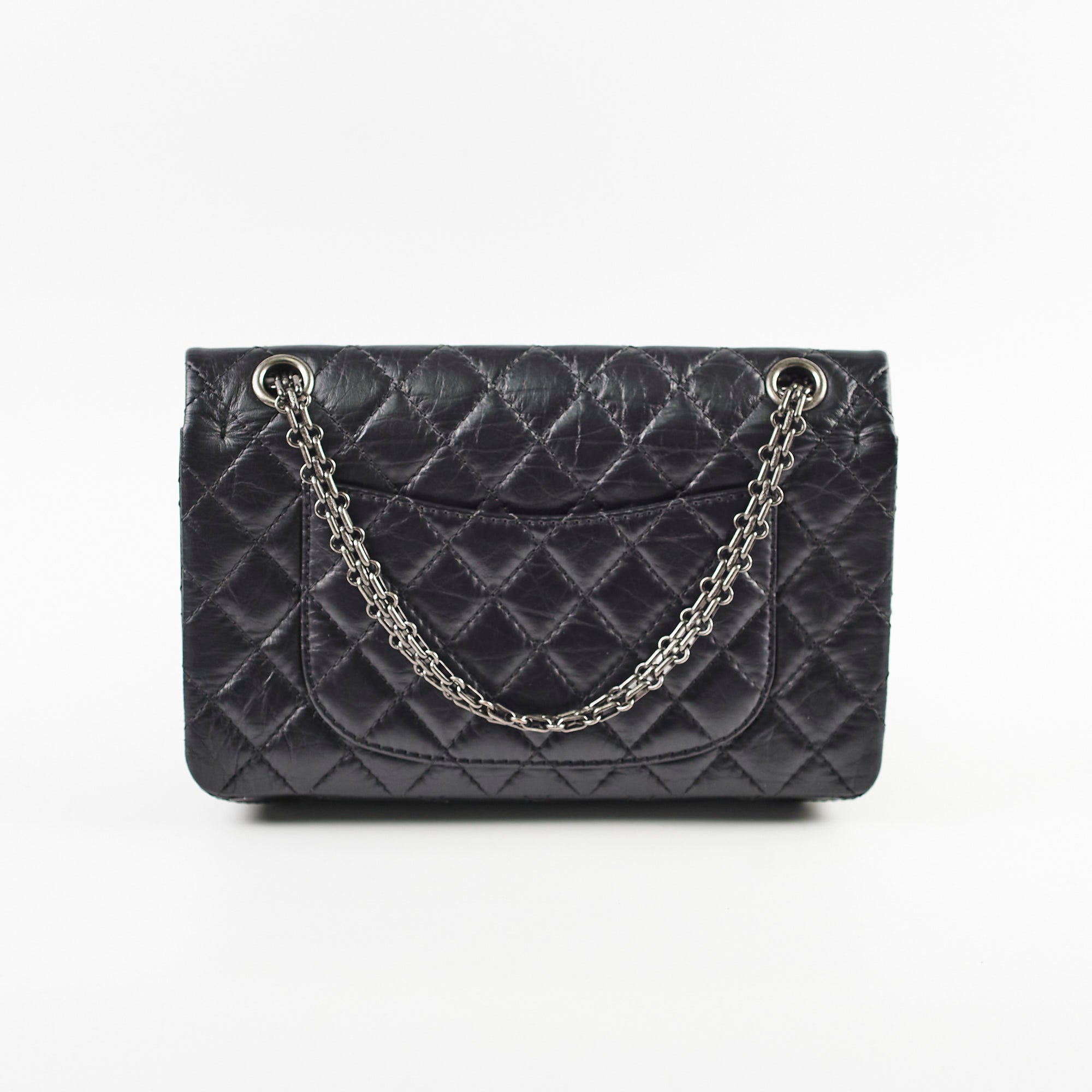 Chanel Reissue 225 Black Leather Flap Bag - Classic Luxury Handbag for Women | Perfect for Evening Events, Work & Special Occasions