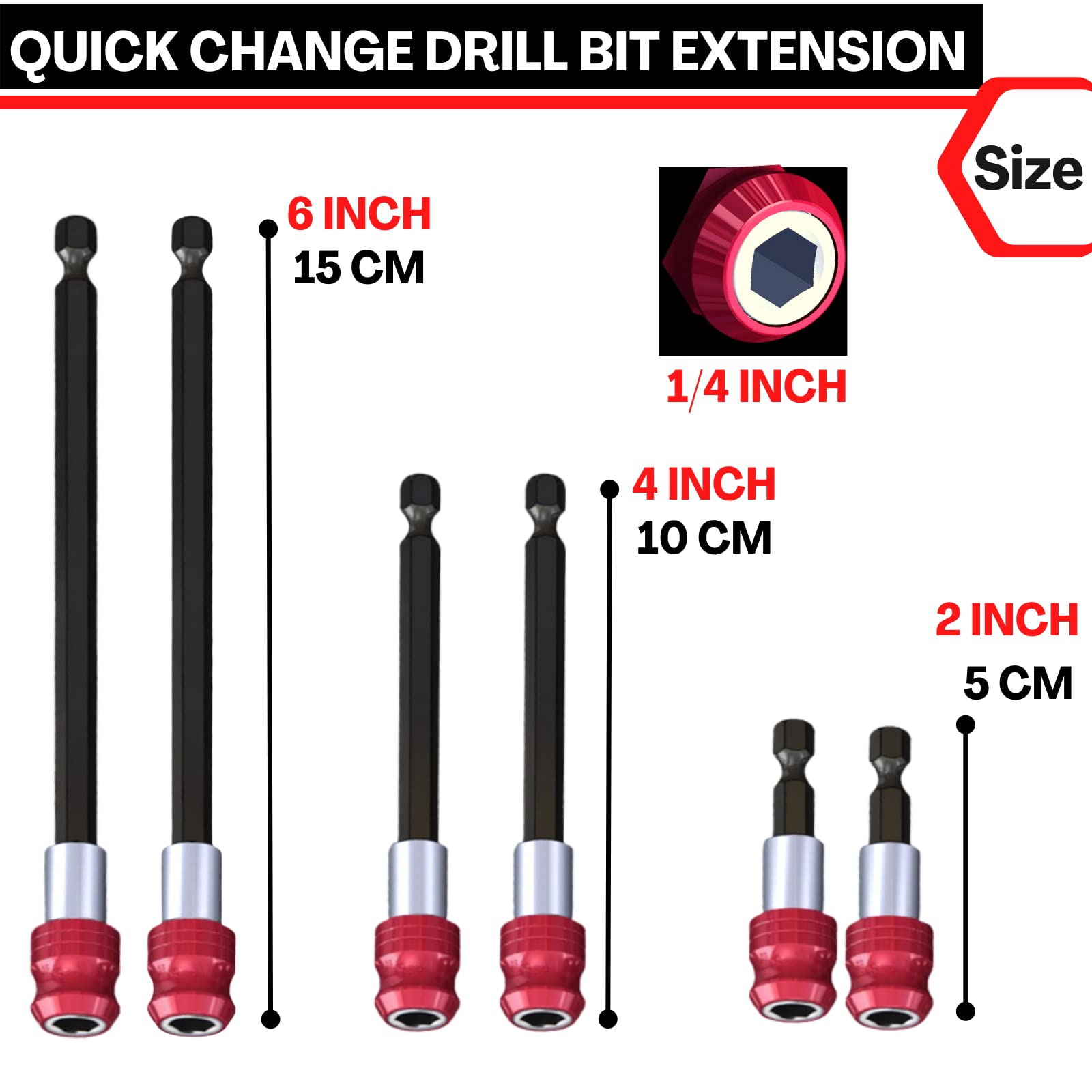 Magnetic Drill Bit Extension Holder - 1/4