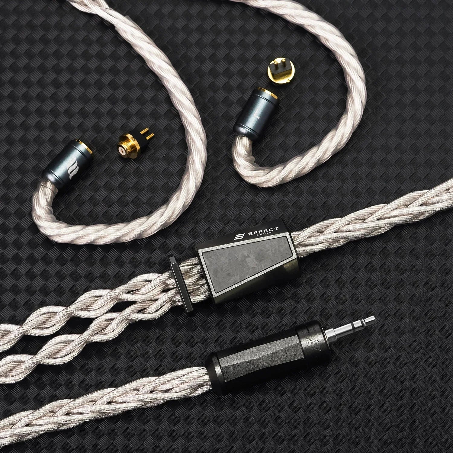 Premium Effect Audio CADMUS 8-Wire HiFi Earphone Cable - 2Pin 0.78mm/MMCX with ConX Interchangeable Connector for Audiophiles - Perfect for Studio Monitoring, Gaming & Travel