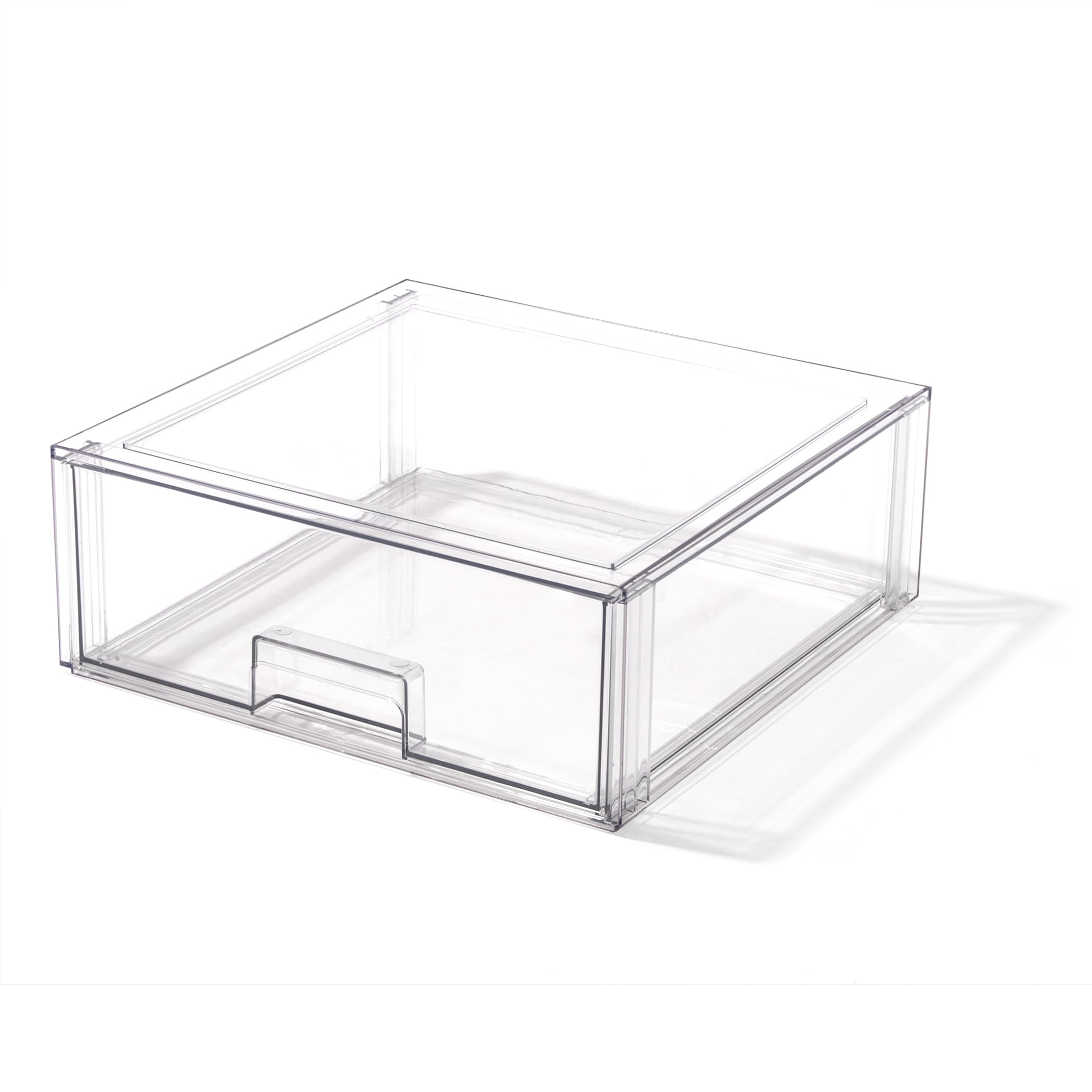 BINO Stackable Clear Storage Drawers - X-Large Organizer Bins for Bathroom, Vanity & Under Sink | The Crate Collection | Perfect for Home Organization & Closet Storage Solutions