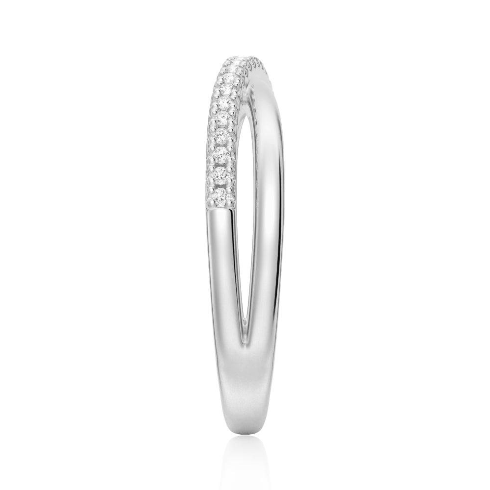 Petite Twisted Band Sterling Silver Wedding Ring for Women - Elegant 925 Silver Stackable Band for Brides, Engagement, Anniversary & Everyday Wear
