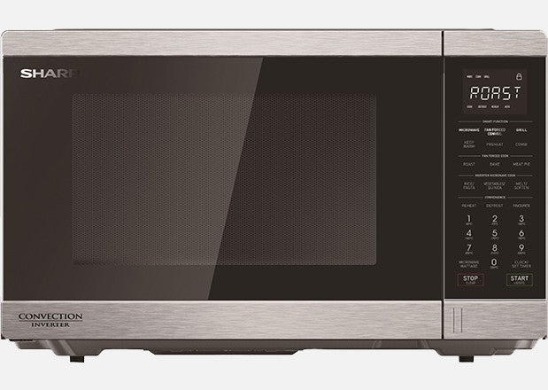 1100W Midsize Inverter Convection Microwave Oven - 32L Stainless Steel (R890EST) for Kitchen, Home & Office Use