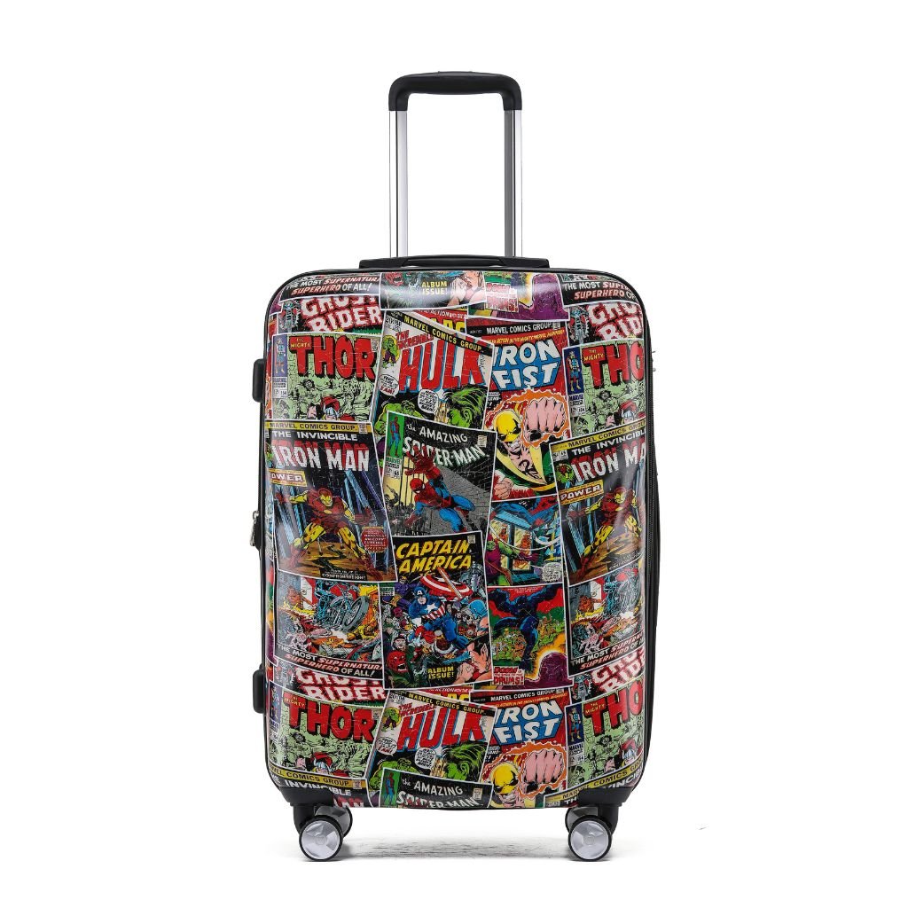 Marvel Comics Medium Hardsided Suitcase - Lightweight Spinner Luggage for Travel, Business & Vacation - Perfect for Superhero Fans & Collectors