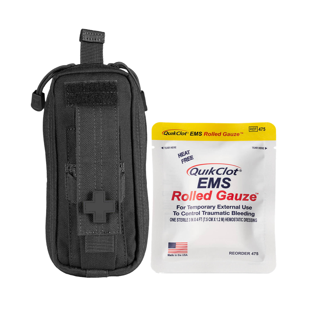 RAPIDSTOP Tactical Bleeding Control Kit - Compact First Aid Pouch for EMS & Emergency Trauma Care - Perfect for First Responders, Outdoor Adventures & Survival Situations