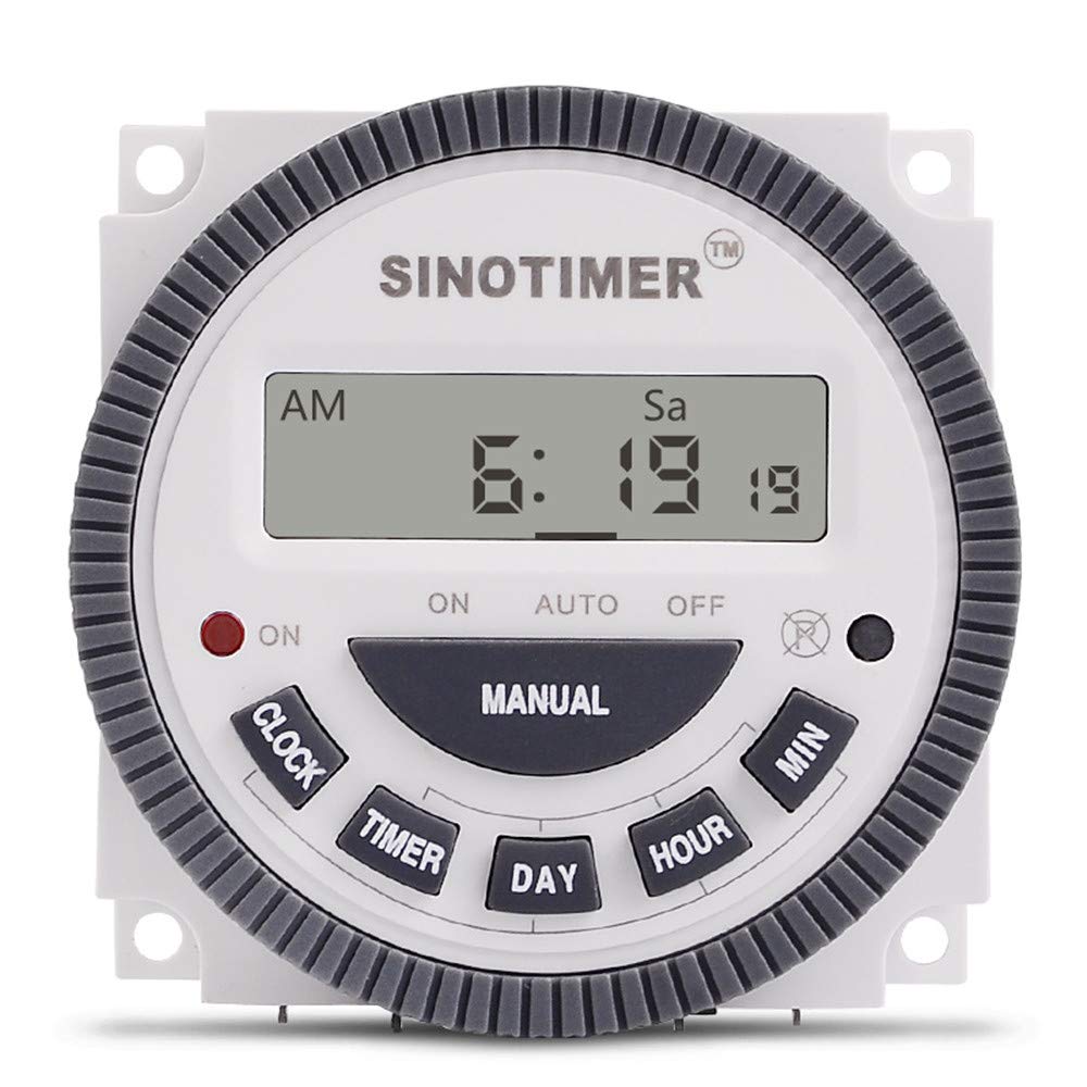 TM619 Digital LCD Weekly Programmable Timer Switch - 16A 1NO+1NC (TM619-3 24V) for Home Automation & Energy Saving | Perfect for Lights, Appliances & HVAC Systems