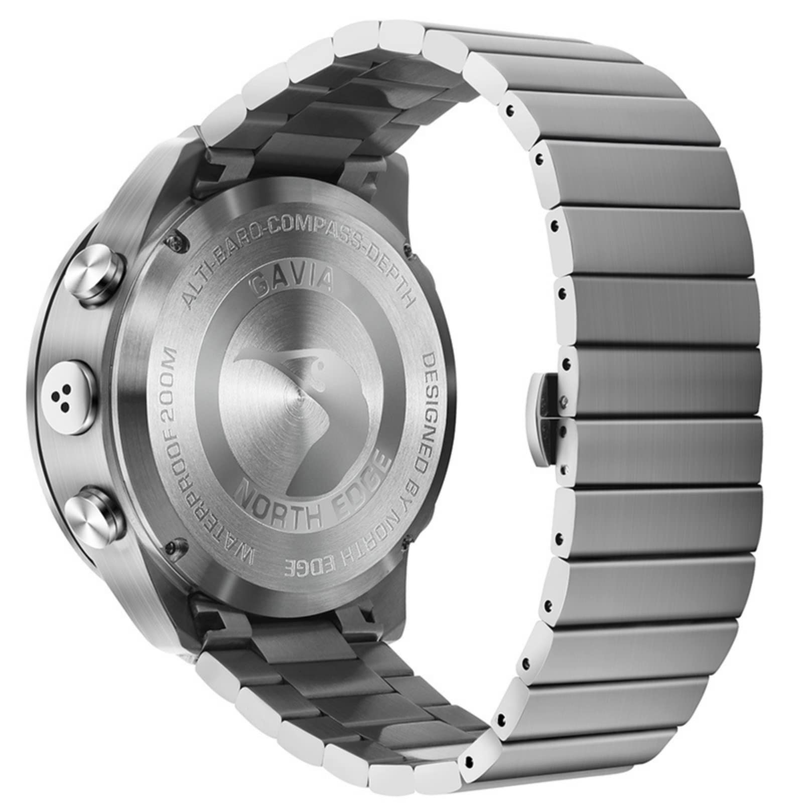 CakCity Men's Analog Digital Altimeter Watch - 20ATM Waterproof Stainless Steel Pilot & Diving Watch with Compass for Outdoor Sports, Hiking, Climbing & Aviation Activities