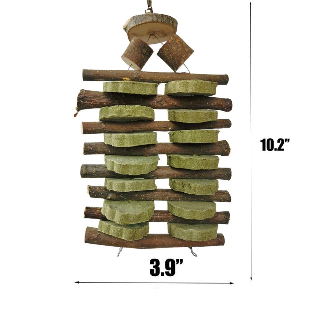 Organic Fruitwood Chew Toys for Rabbits, Chinchillas, Guinea Pigs & Small Pets - Natural Bunny Teeth Sticks with Grass Cake - Safe Chewing Snacks for Playtime & Dental Health | Perfect for Cage Enrichment & Stress Relief