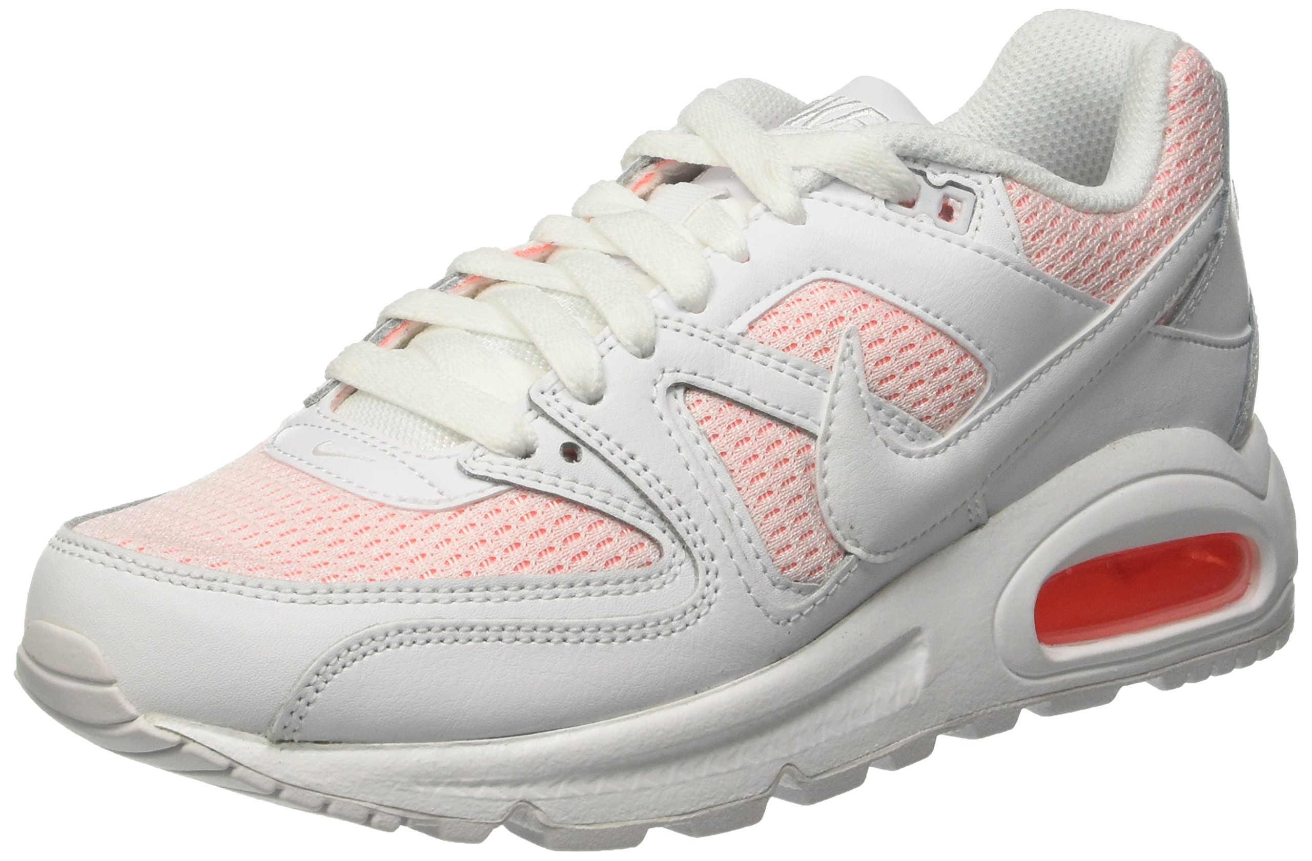 Nike Women's Air Max Command Running Shoes - White/White/Bright Mango - Size 38.5 EU - Lightweight Comfort for Jogging, Gym & Casual Wear