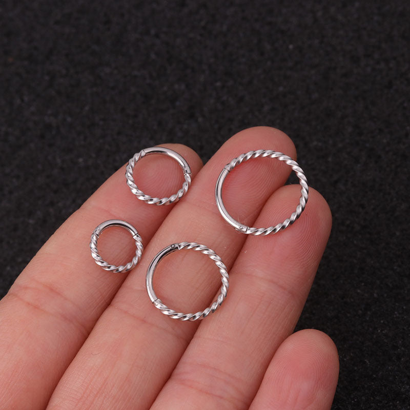 16G Surgical Steel Cartilage Huggie Hoop Earrings - Colorful Body Jewelry for Women | Perfect for Pierced Ears, Daily Wear & Fashion Accessories | HSPJ19120