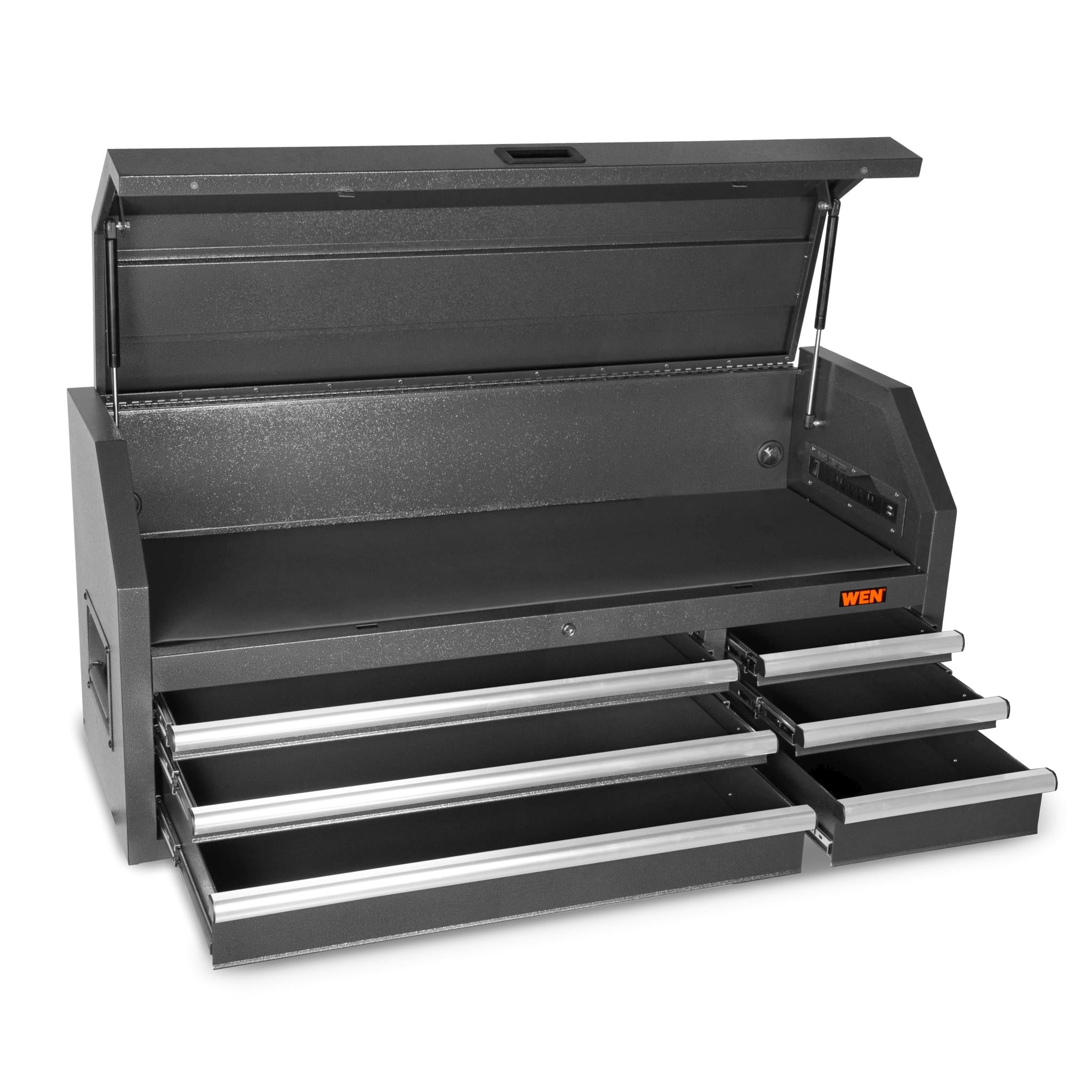 WEN GG531T 52-Inch Heavy Duty Tool Chest - 21 Gauge Powder Coated Steel Construction with Built-in Charging Station | Perfect for Professional Mechanics & Home Garage Organization