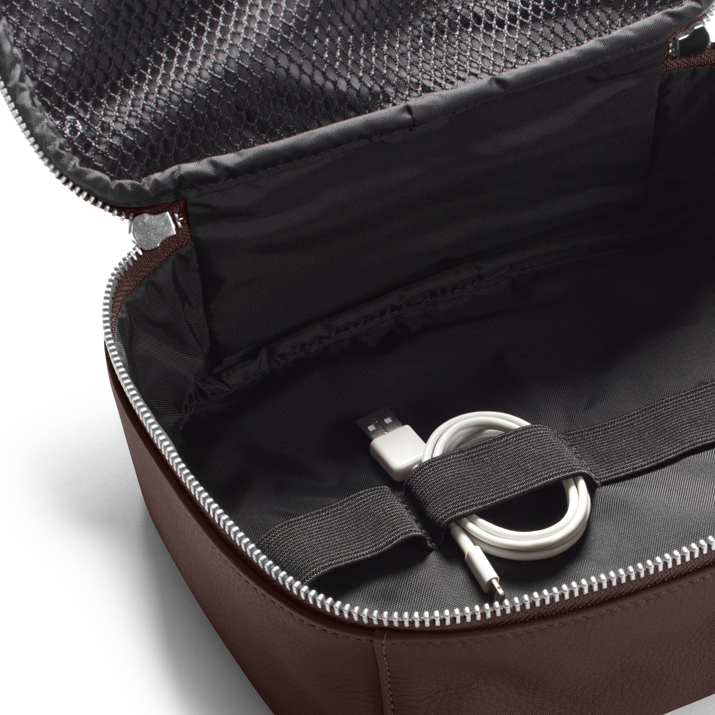 Premium Large Tech Bag Organizer - Durable Brown Electronics Accessory Case for Laptop, Tablet & Cables - Perfect for Office, Travel & Daily Commute