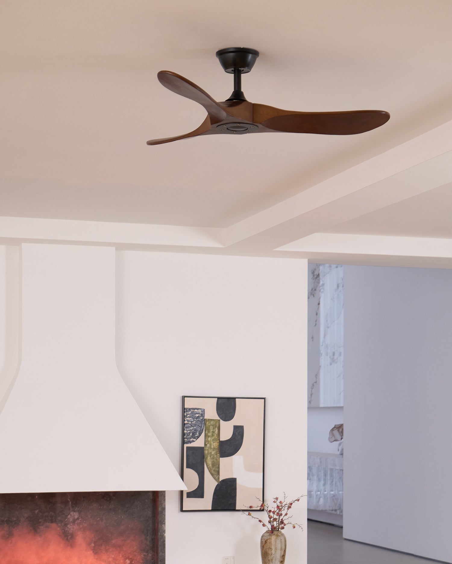 Aero Breeze 42/52 Inch Ceiling Fan with Remote Control - Modern Low Profile Flush Mount Design - Perfect for Bedroom, Living Room, and Office Spaces