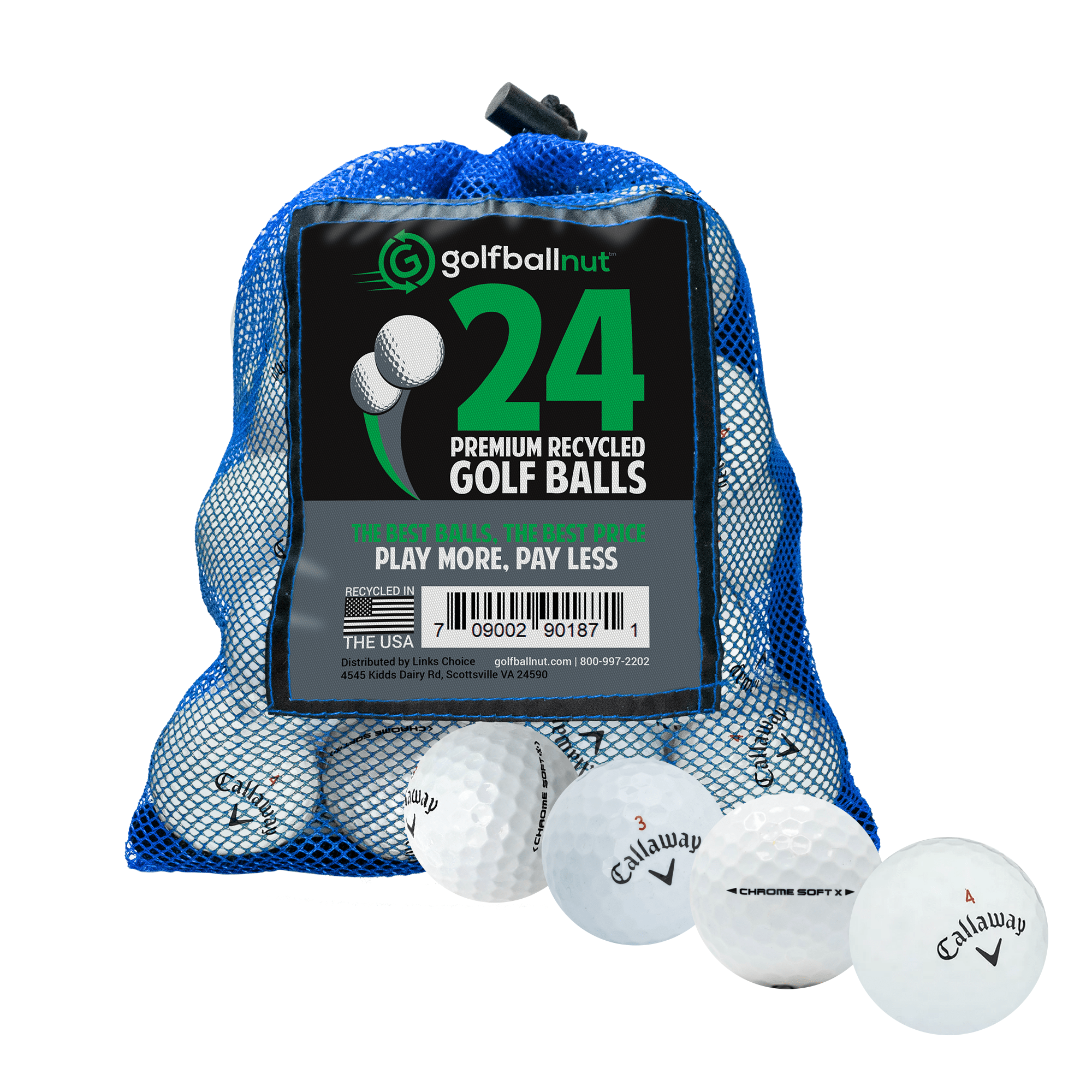 Used Callaway Chrome Soft X Tour Mix Golf Balls - 12/24/36 Pack Bulk Mesh Bags for Practice & Tournament Play | Premium Recycled Golf Balls for Driving Range, Course & Training