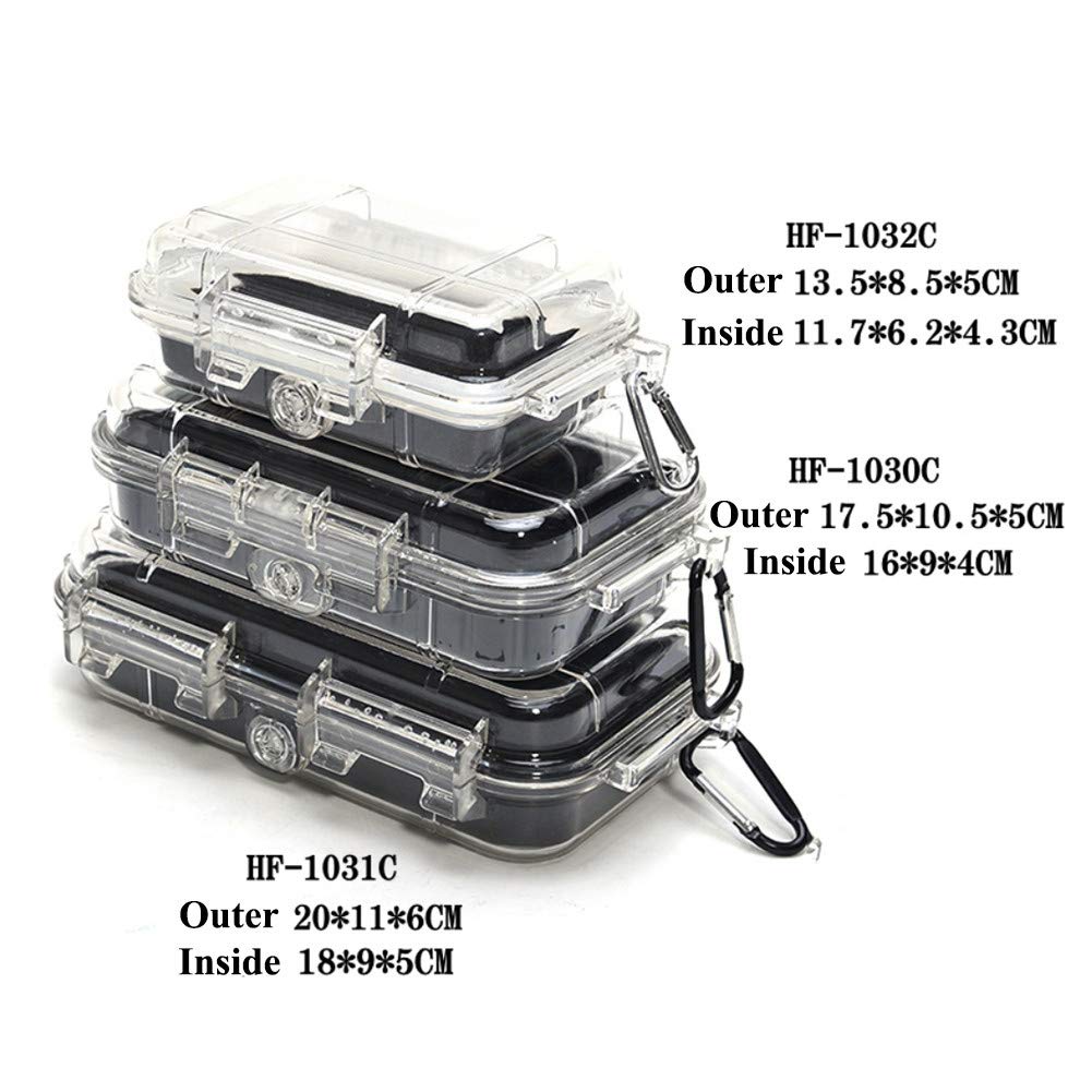 Waterproof Plastic Storage Box - Shockproof Dry Box for Boat, Fishing Tackle, Phone & Camera - Portable Waterproof Case for Outdoor, Camping & Travel Organization