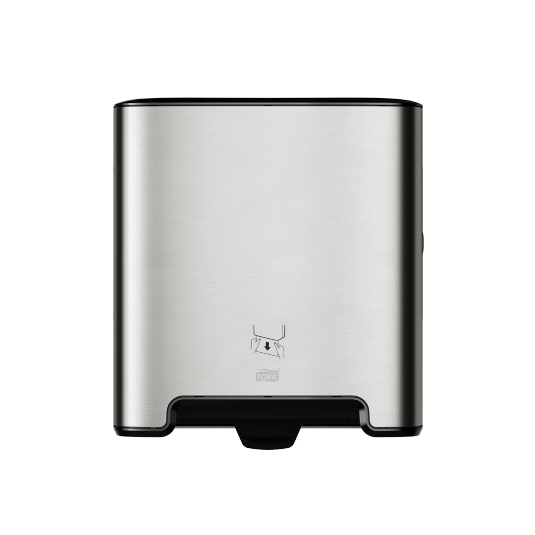 Tork Matic Paper Hand Towel Roll Dispenser - Stainless Steel H1, One-at-a-Time Dispensing for Restaurants, Offices & Public Restrooms - Image Range 461002