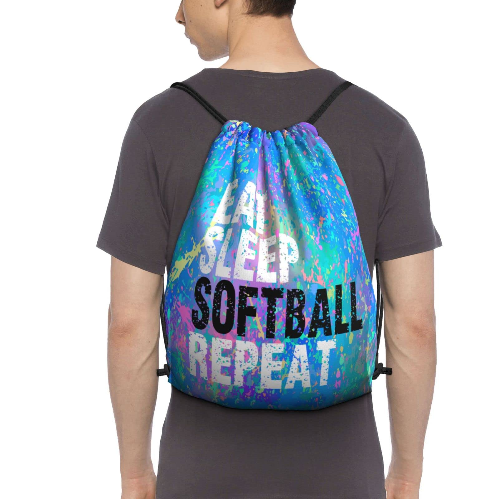 Lightweight Drawstring Backpack - Gym Sackpack for Men & Women - Sports String Bag for Running, Travel & Workout - Perfect for Fitness, School & Outdoor Activities