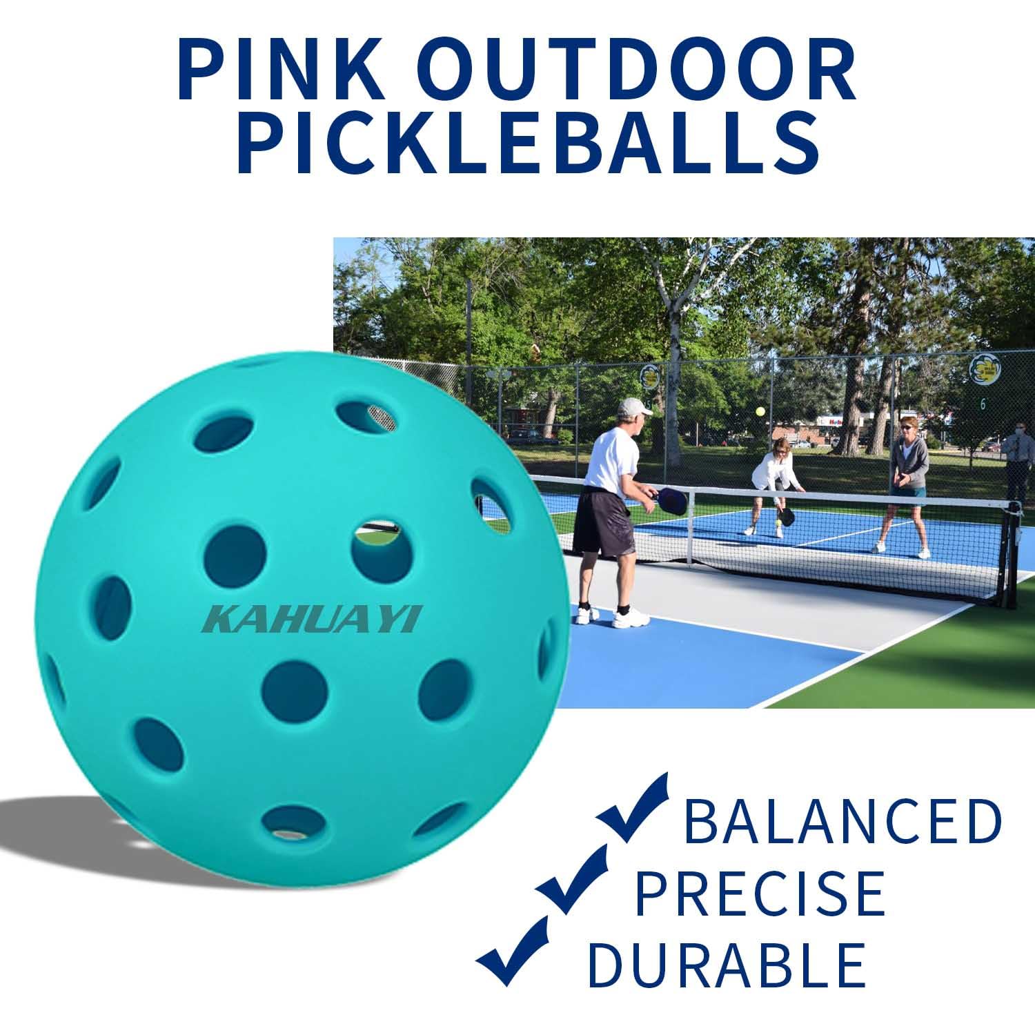 Best Outdoor Pickleball Balls with Detachable Santa Hats - 3 Pack Holiday Decorated Pickleball Set with 40 Holes for Christmas Games, Tournaments & Festive Family Fun