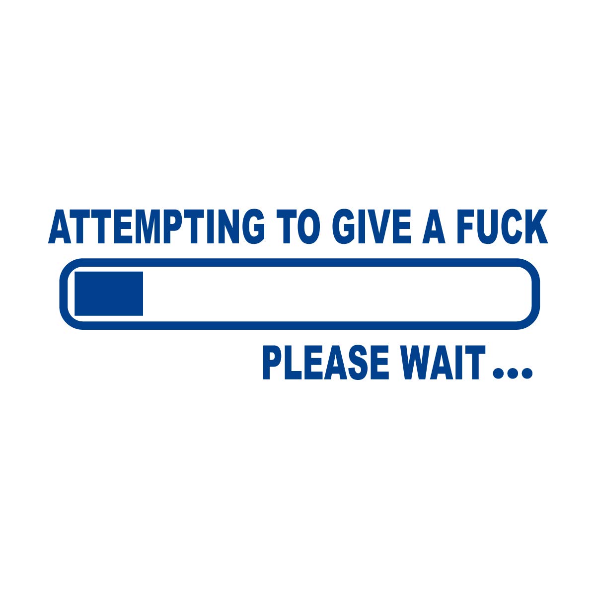 10 Inch Blue Vinyl Decal - Funny Milk Mug Design with 'Attempting to Give A Fuck' Sarcastic Quote - Perfect for Laptop, Water Bottle & Car Window Decoration