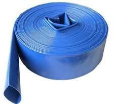 Megadyne Jason 4502-1500 1.5 Inch Blue PVC Lay Flat Discharge Hose - 200ft Heavy Duty Water Hose for Firefighting, Construction & Agricultural Irrigation