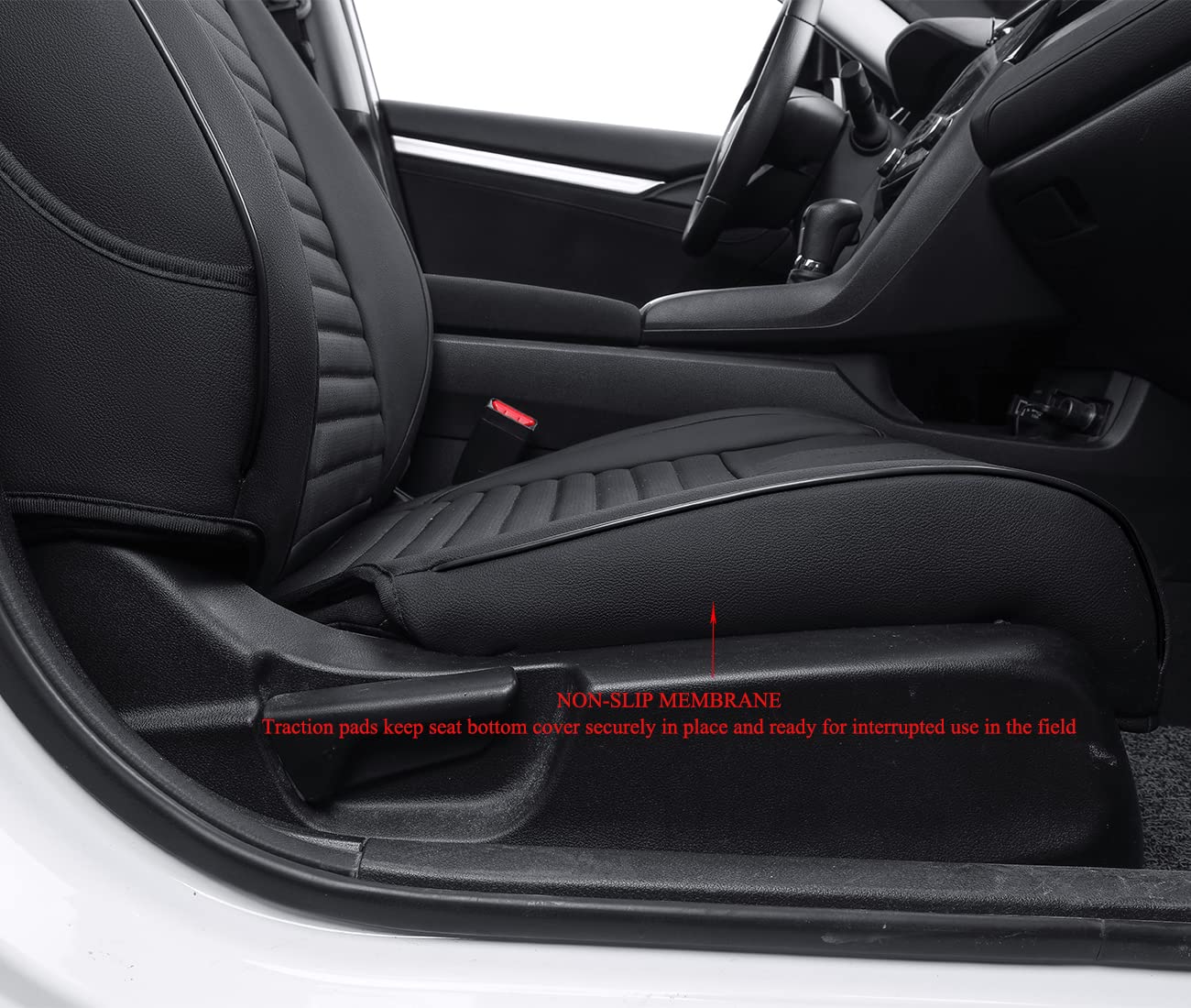 Premium Custom Fit Honda Civic Seat Covers Full Set - Waterproof Leather Car Seat Protectors for 2022-2025 Civic Sedan/Sport/LX Models (Black) | Perfect for Daily Commuting, Road Trips & Interior Protection
