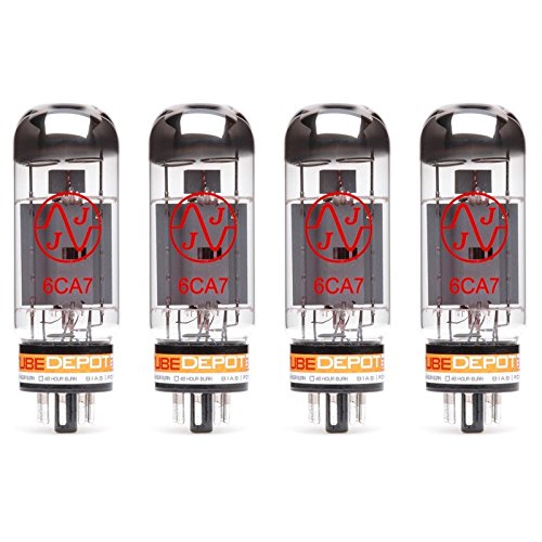 JJ 6CA7 Power Vacuum Tube Quad Set - Premium Matched Quartet for Guitar Amps & Hi-Fi Audio Systems - Perfect for Tube Replacement & Sound Enhancement